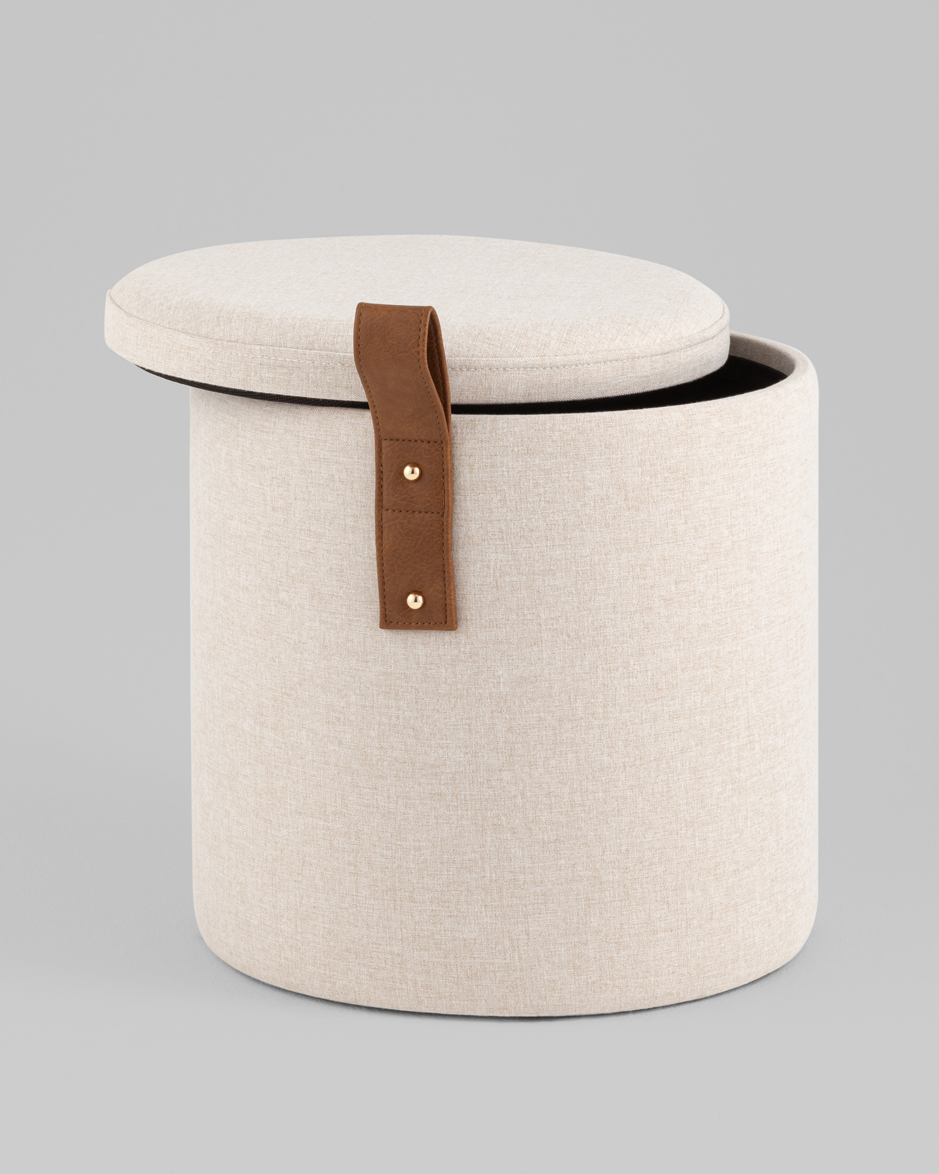 Пуф с ящиком Эркки рогожка XS белый