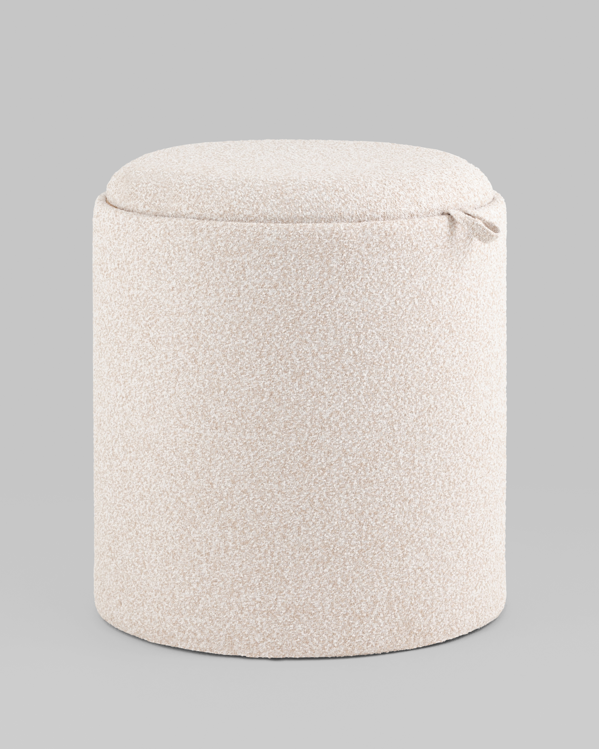 Пуф-столик с ящиком Хюгге S букле бежевый — изображение 2