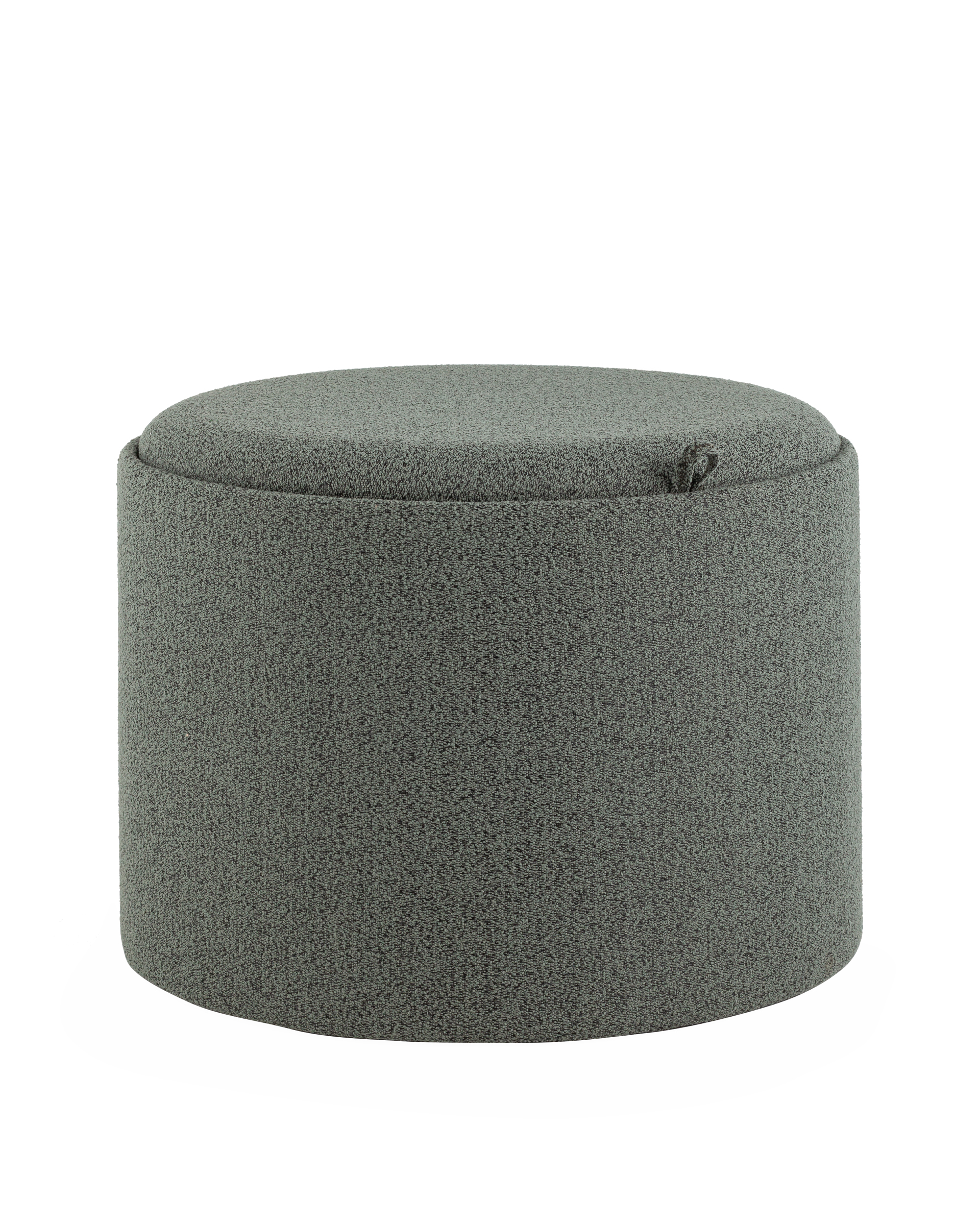 Пуф с ящиком Хюгге L букле темно-серый