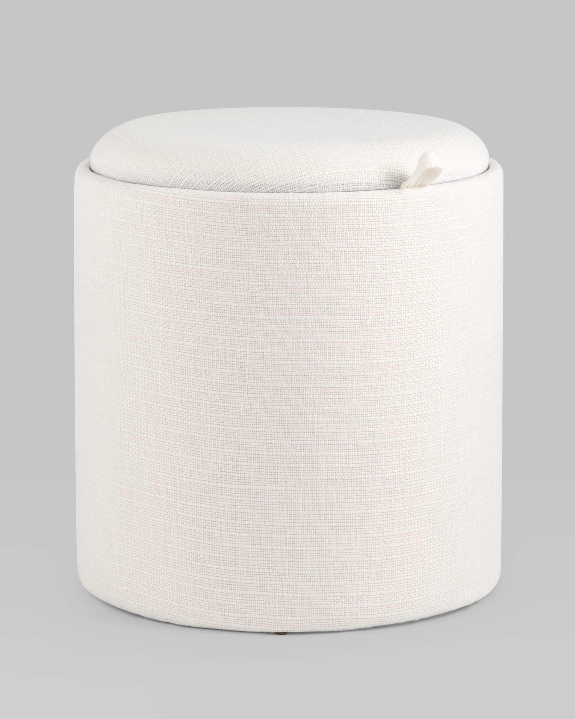 Пуф-столик с ящиком Хюгге S рогожка белый — изображение 2