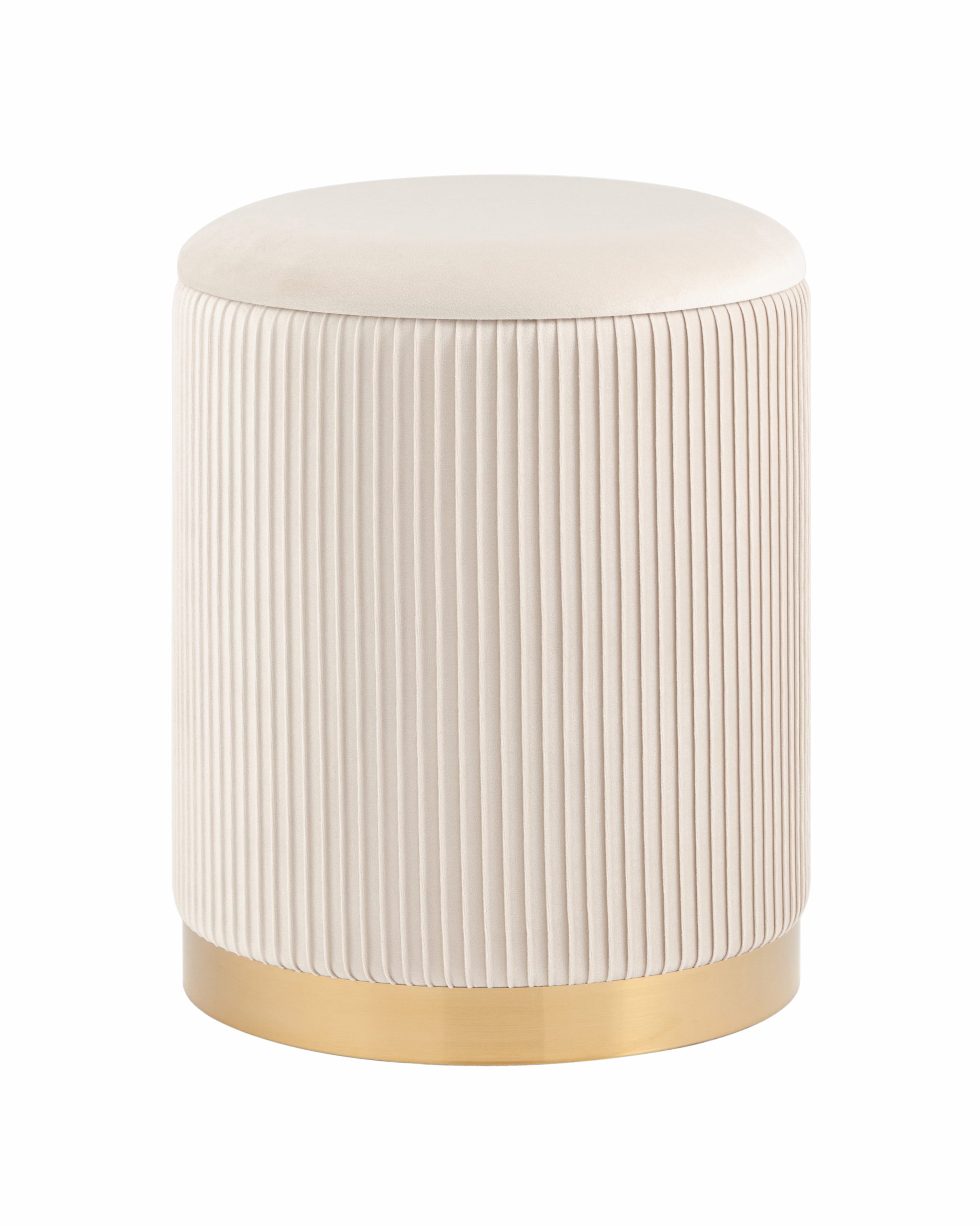 Пуф Шарлотта с ящиком велюр бежевый