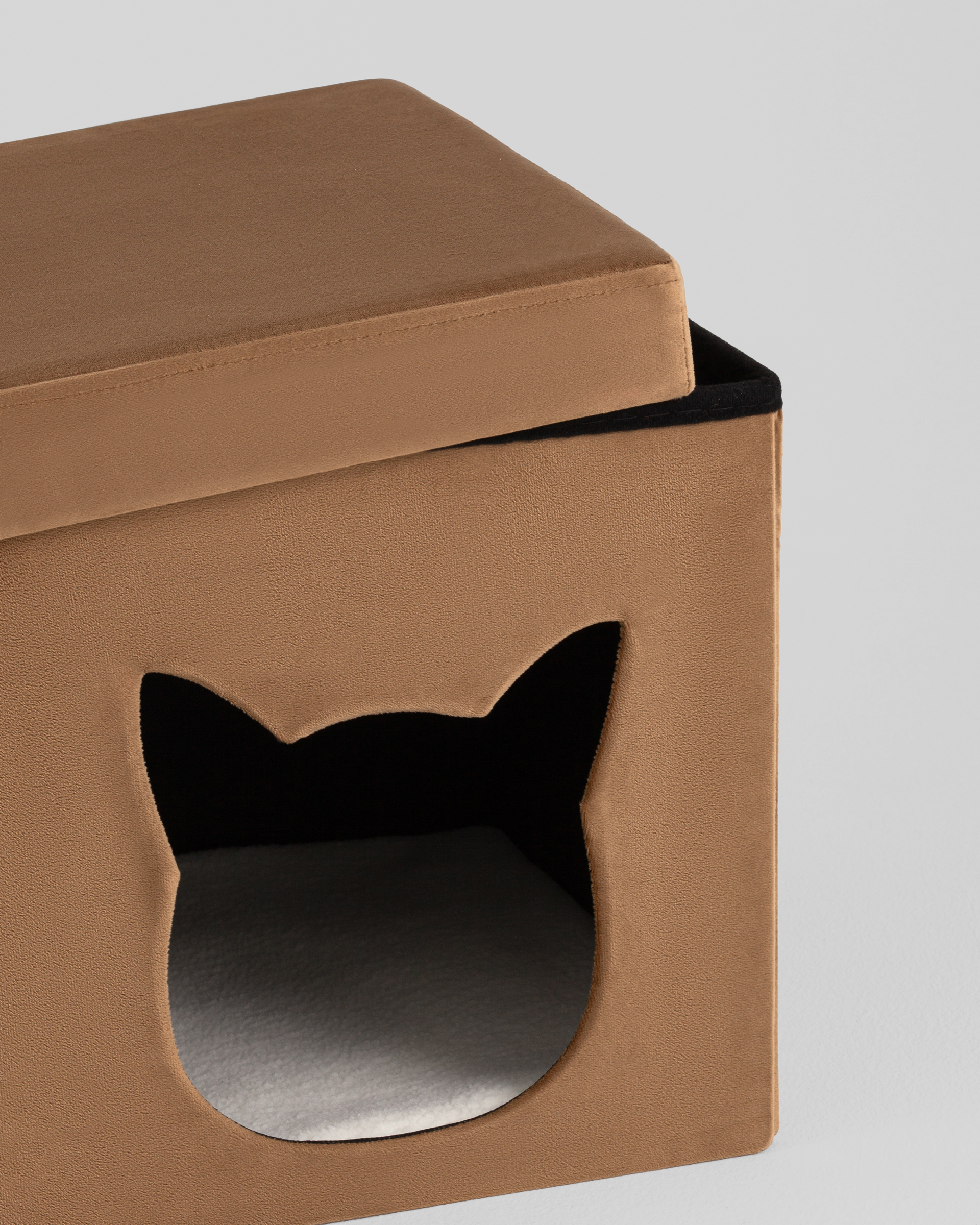 Пуф складной с ящиком Store Pet коричневый — изображение 5