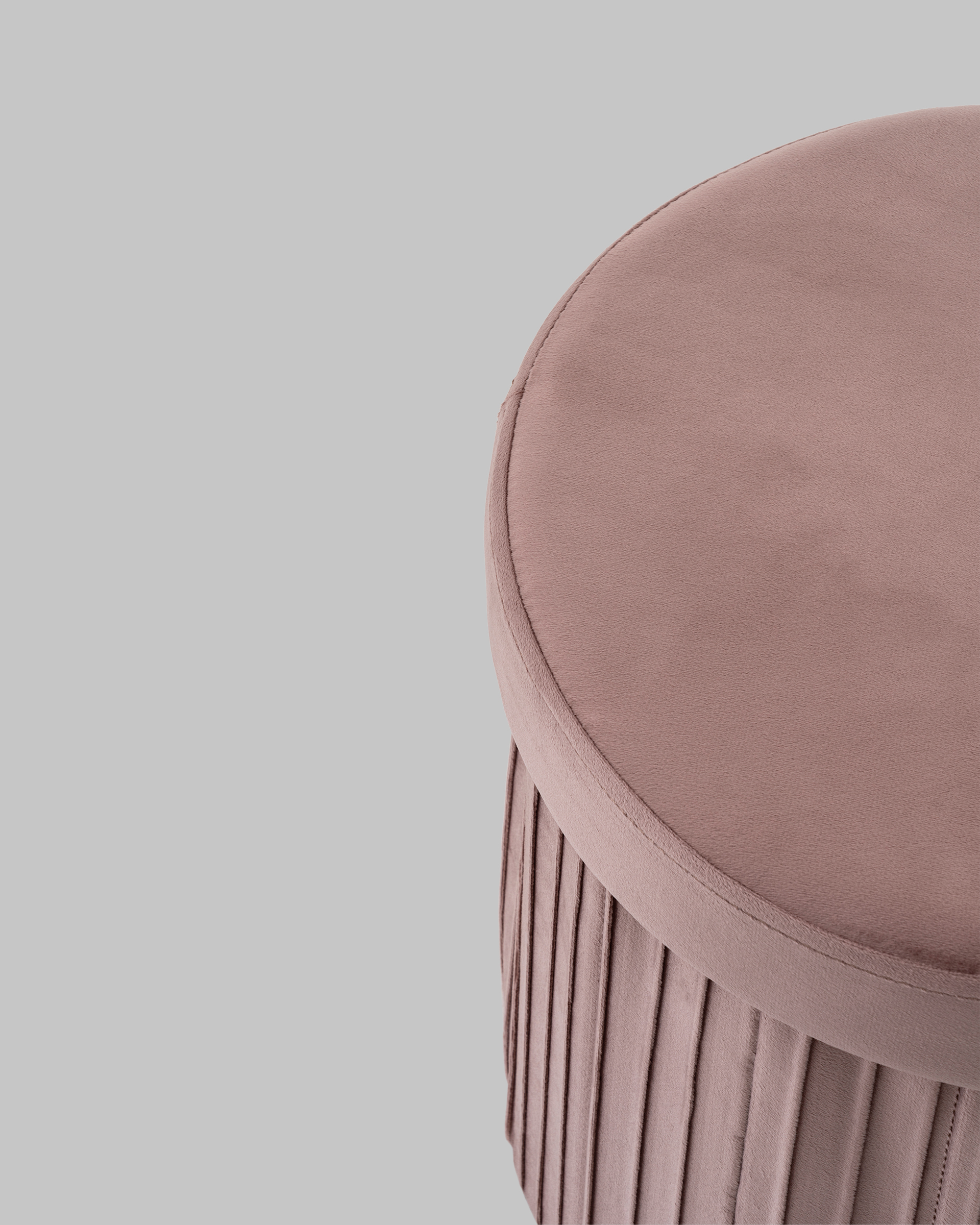 Пуф складной с ящиком Store Round пыльно-розовый — изображение 6