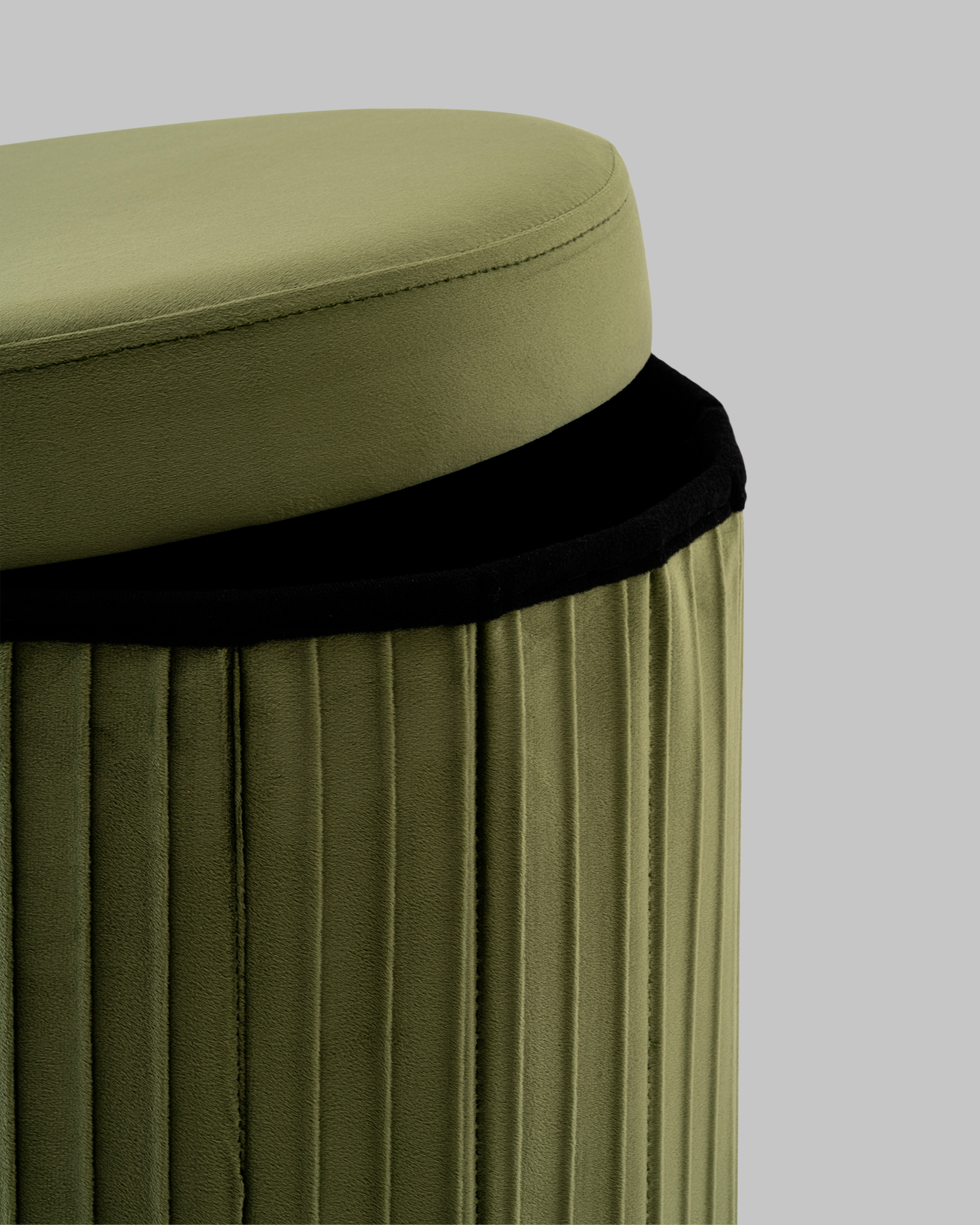 Пуф складной с ящиком Store Round травяной — изображение 7