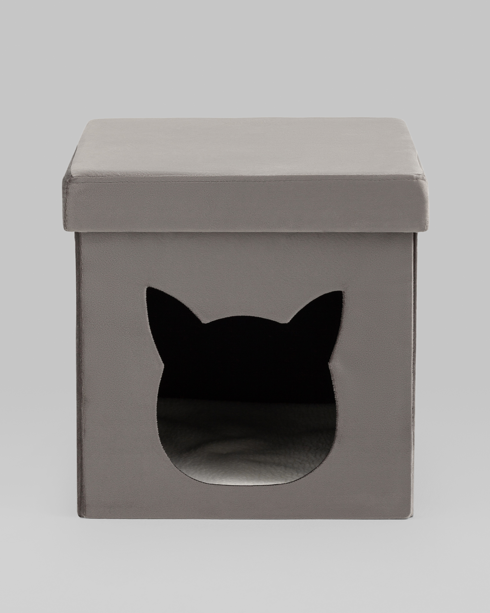 Пуф складной с ящиком Store Pet антрацитовый — изображение 4