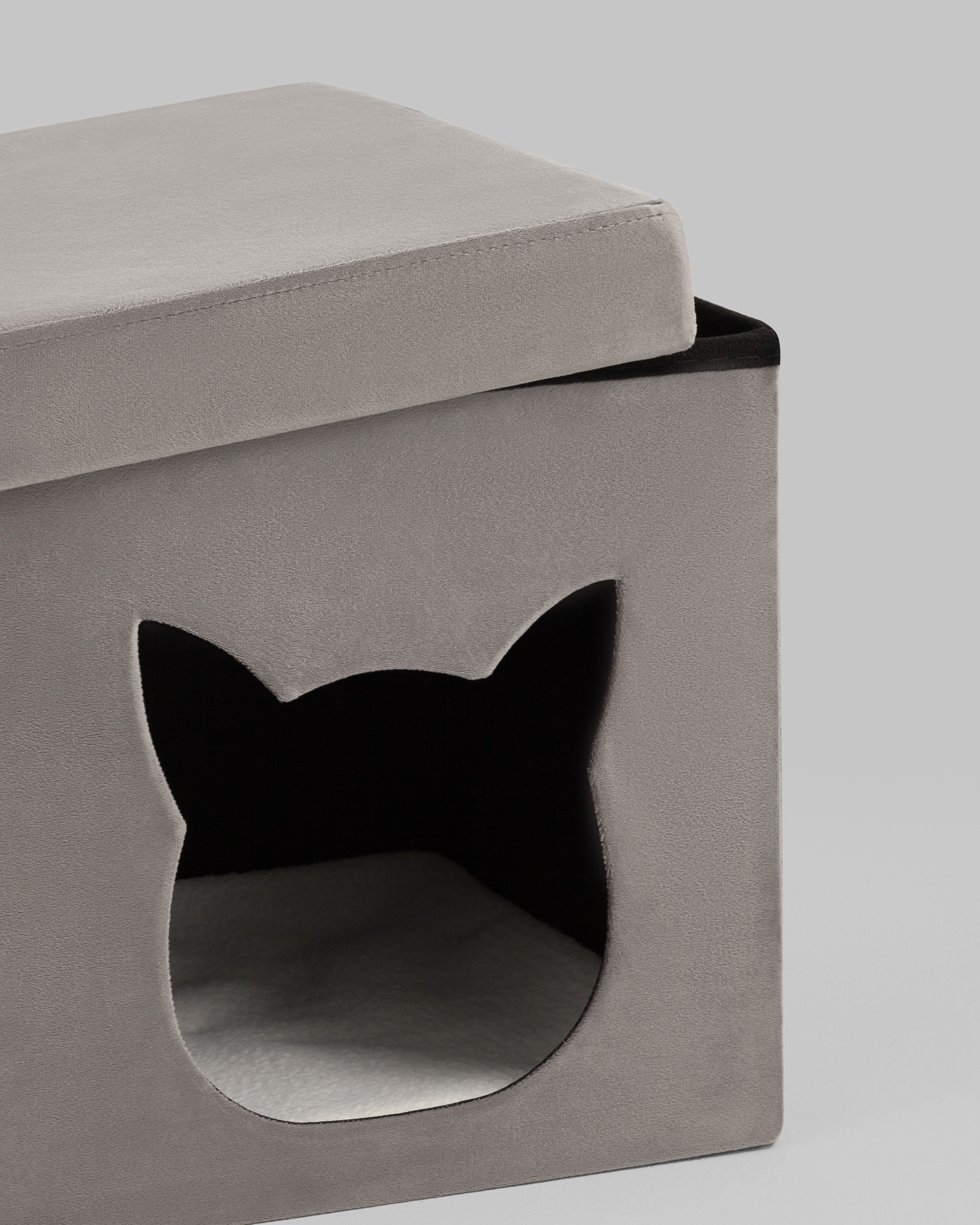 Пуф складной с ящиком Store Pet антрацитовый — изображение 6
