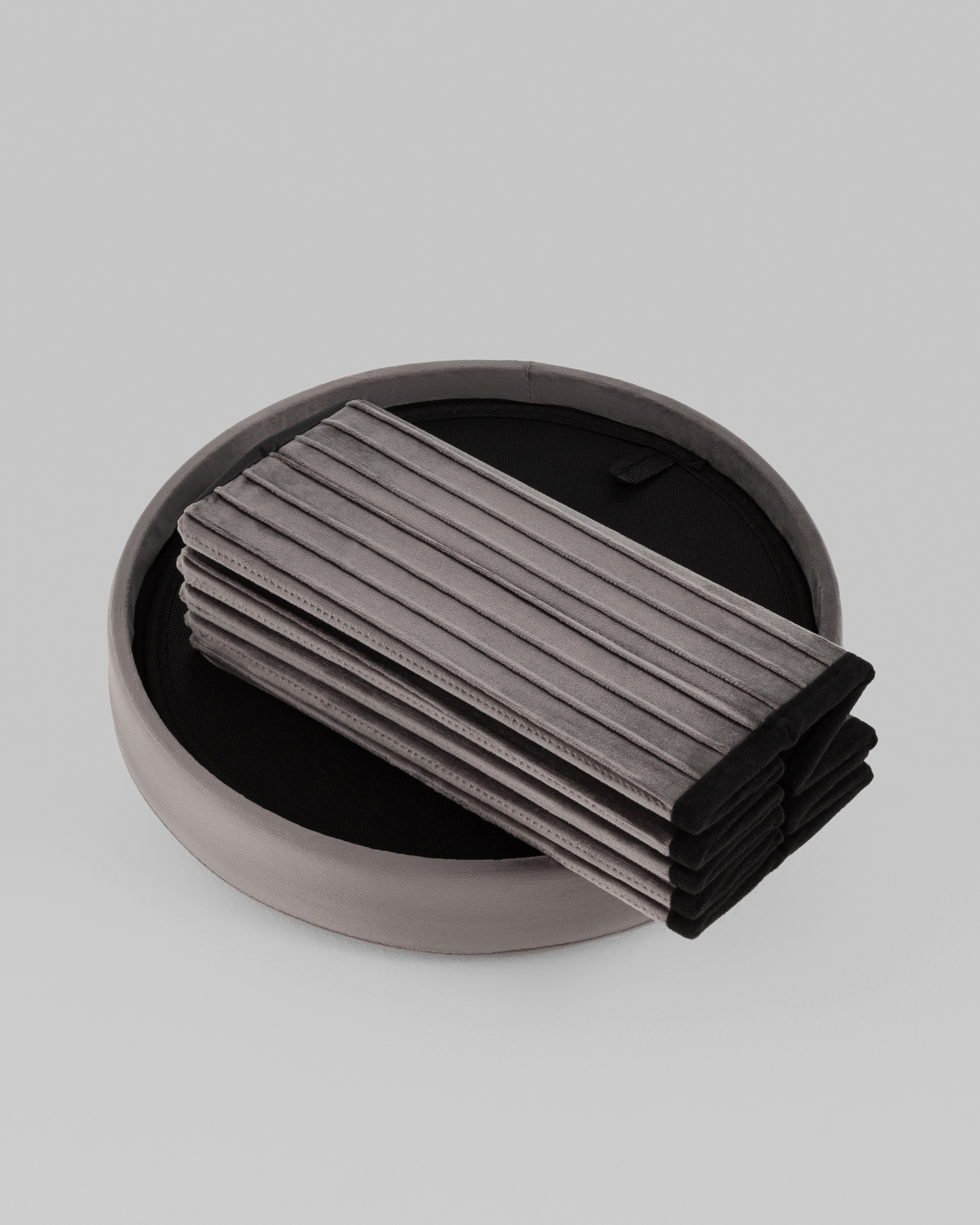 Пуф складной с ящиком Store Round антрацитовый — изображение 6