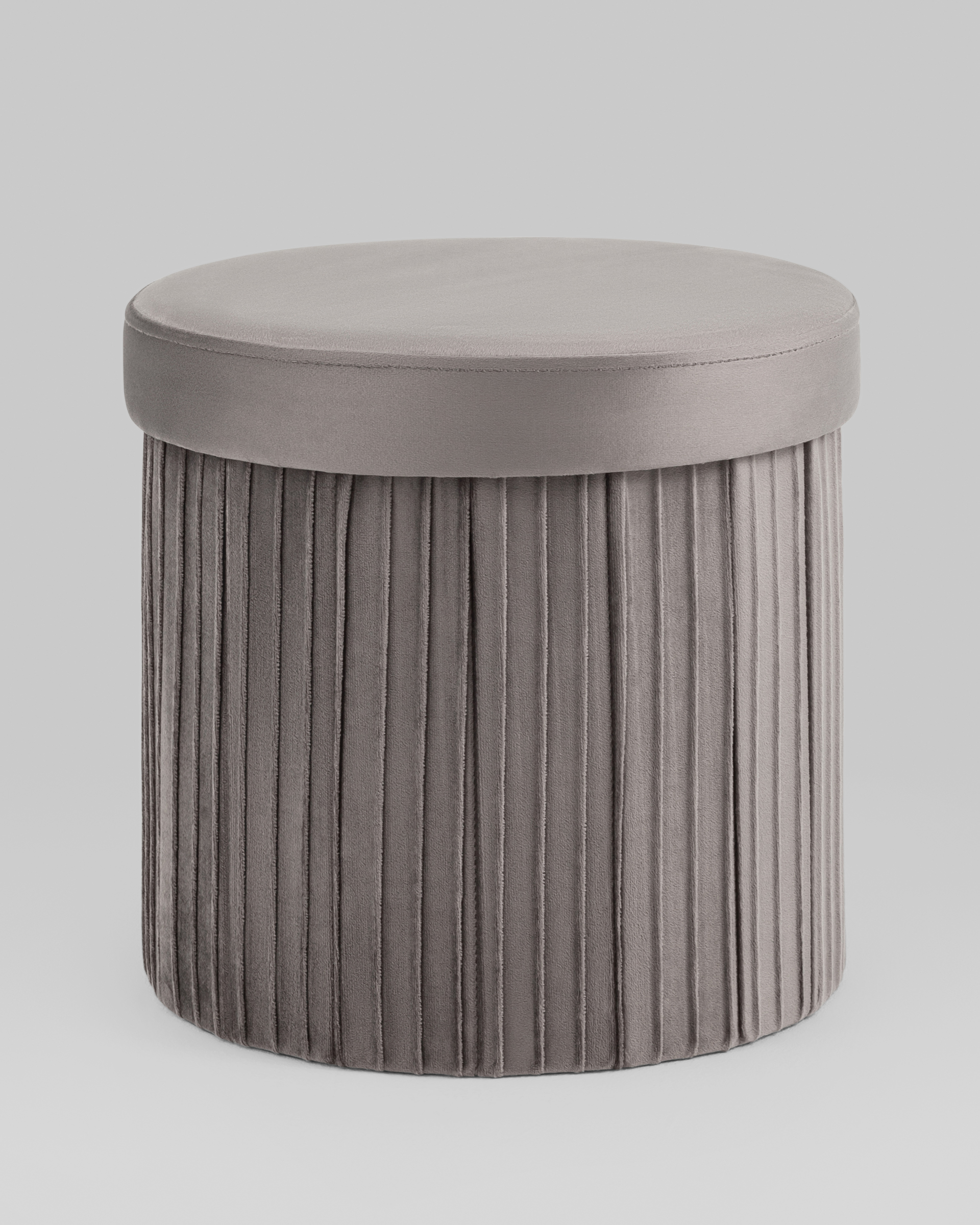 Пуф складной с ящиком Store Round антрацитовый — изображение 2