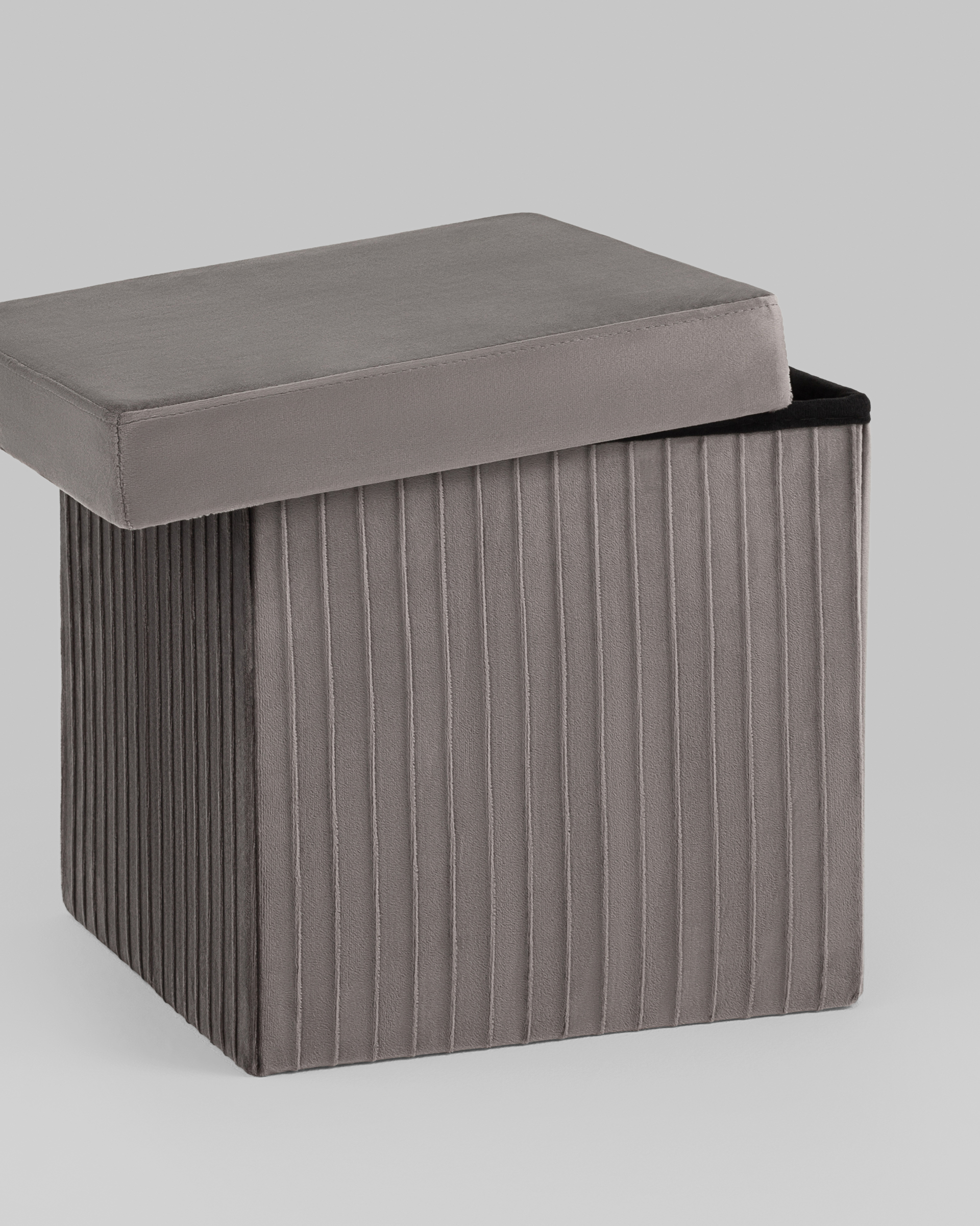 Пуф складной с ящиком Store Square антрацитовый — изображение 4