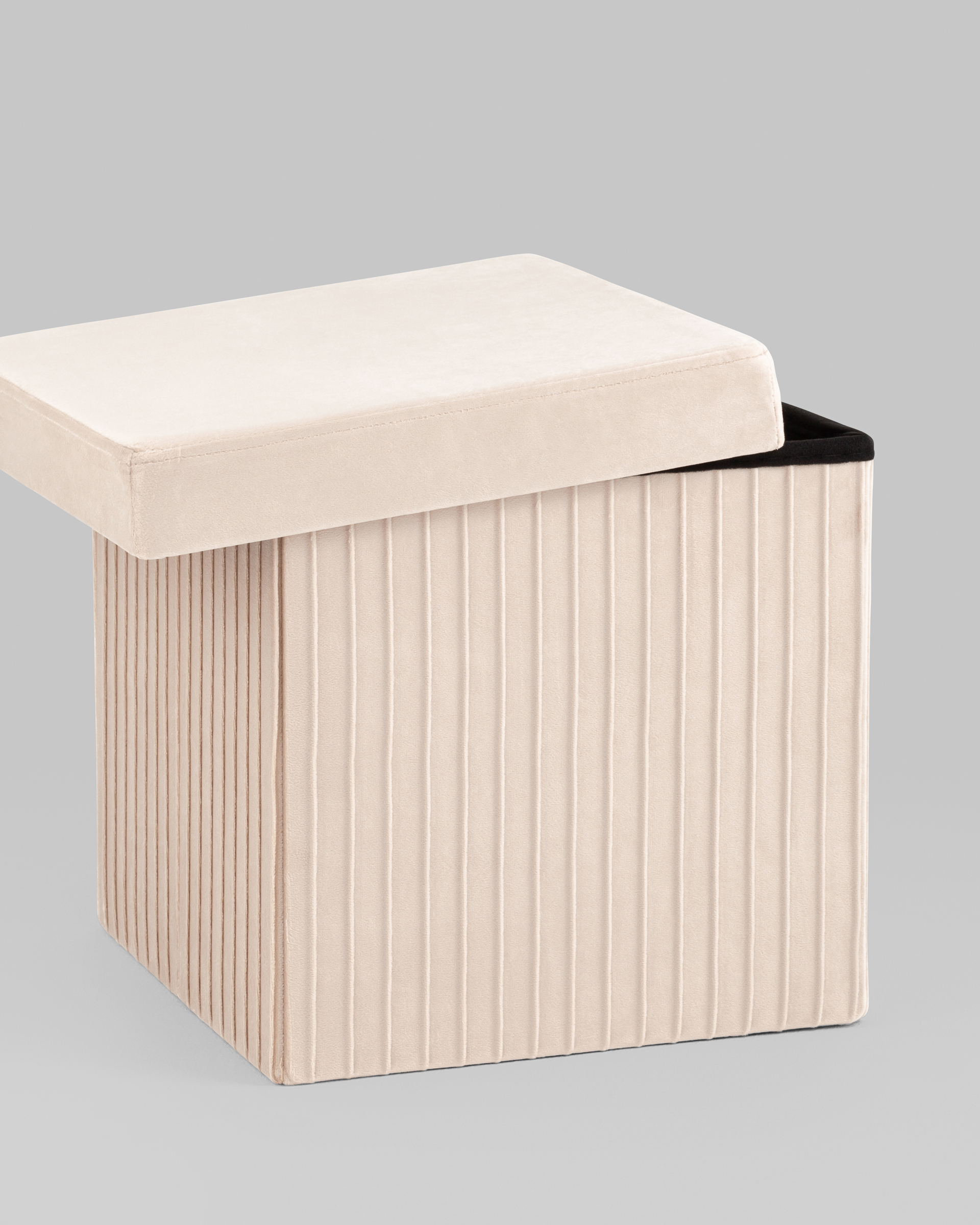 Пуф складной с ящиком Store Square бежевый — изображение 5