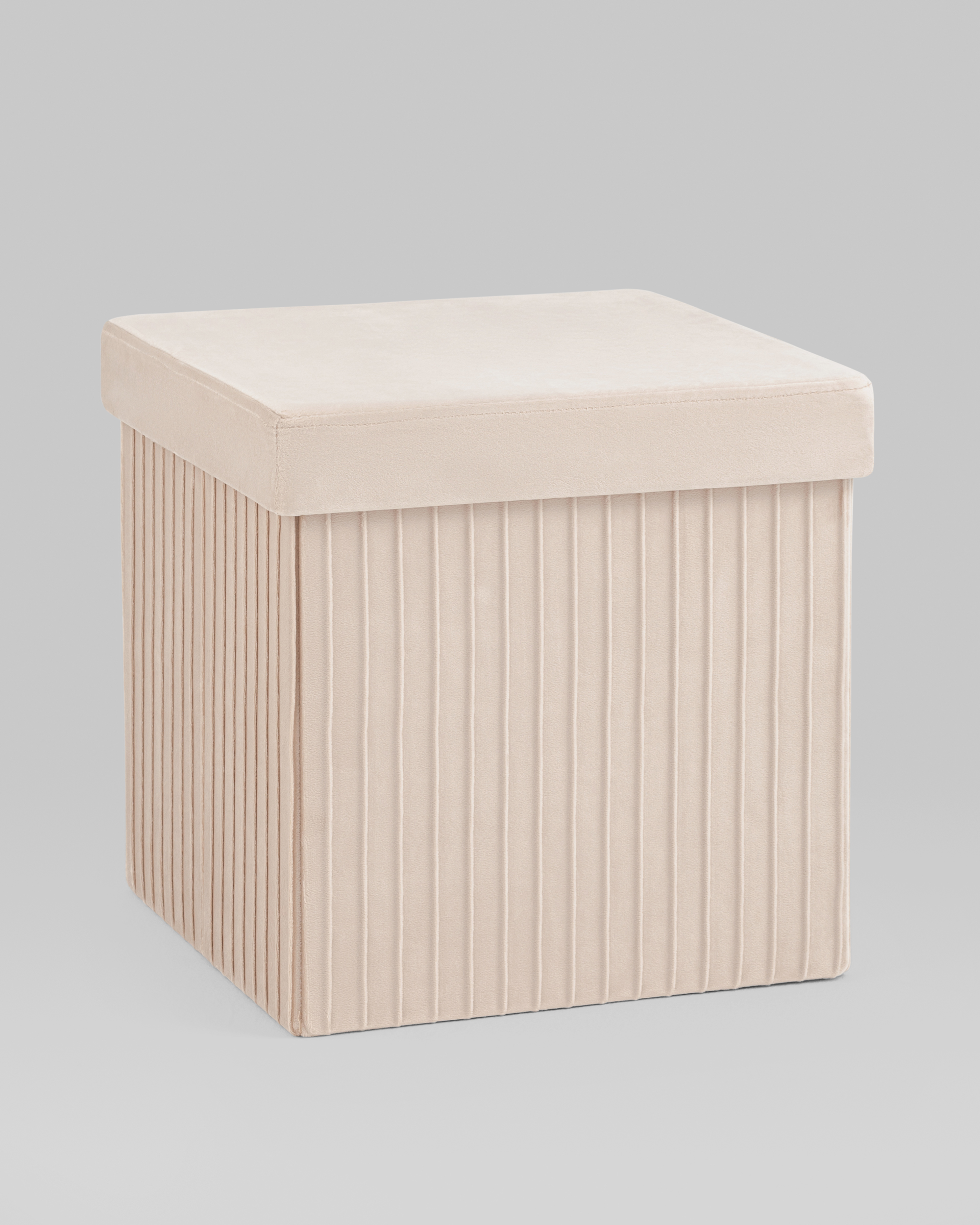 Пуф складной с ящиком Store Square бежевый — изображение 2