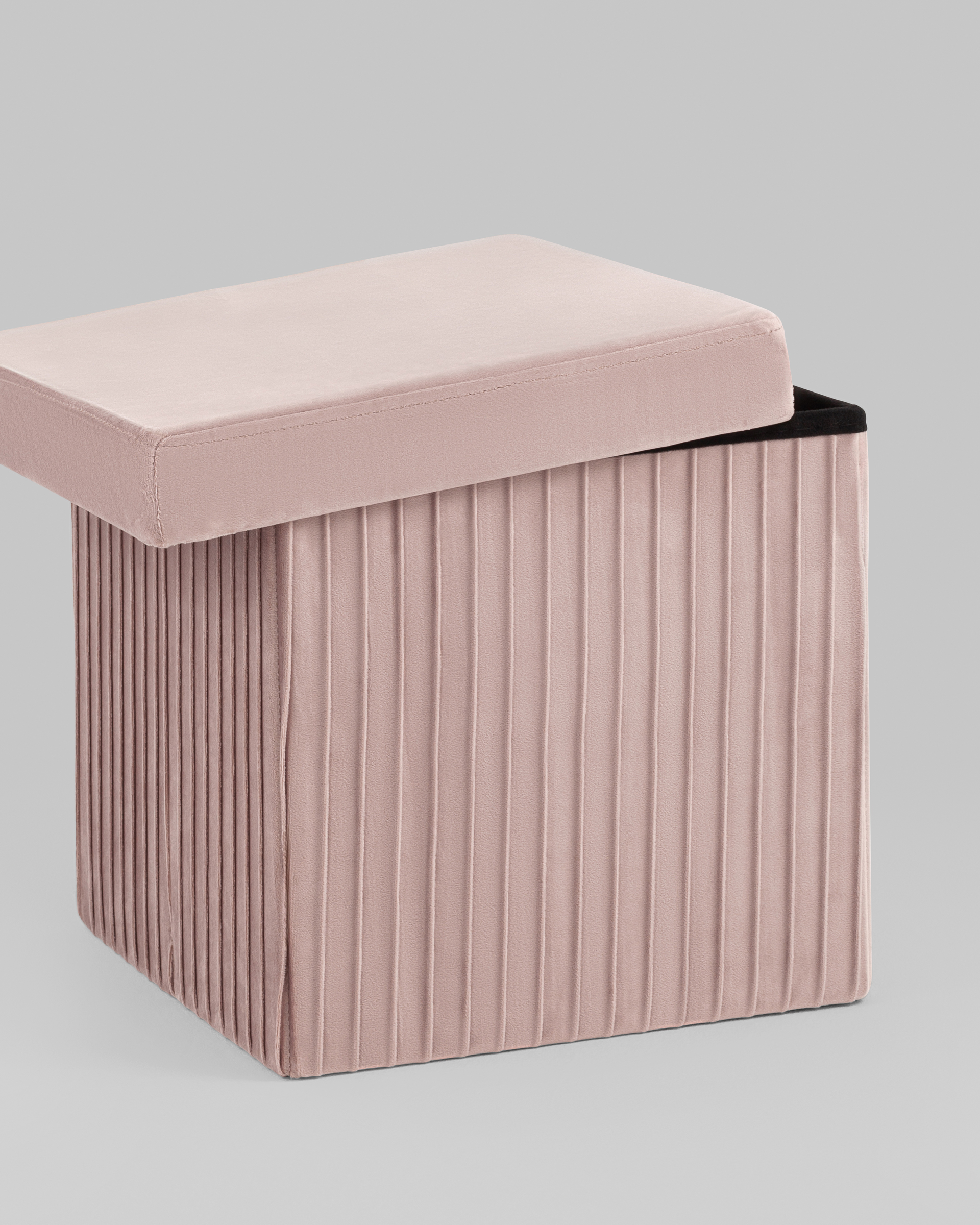 Пуф складной с ящиком Store Square пыльно-розовый — изображение 5