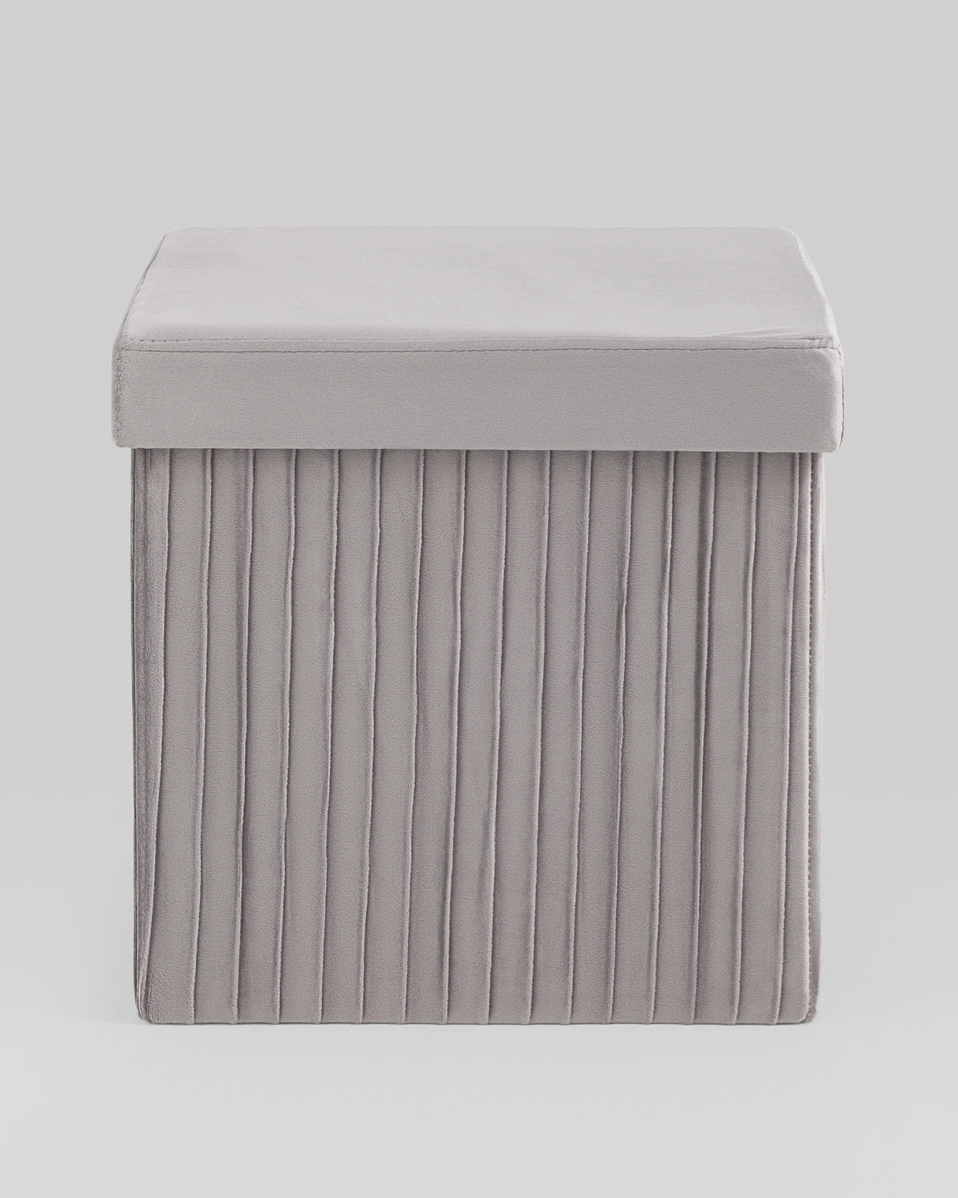 Пуф складной с ящиком Store Square серый — изображение 4