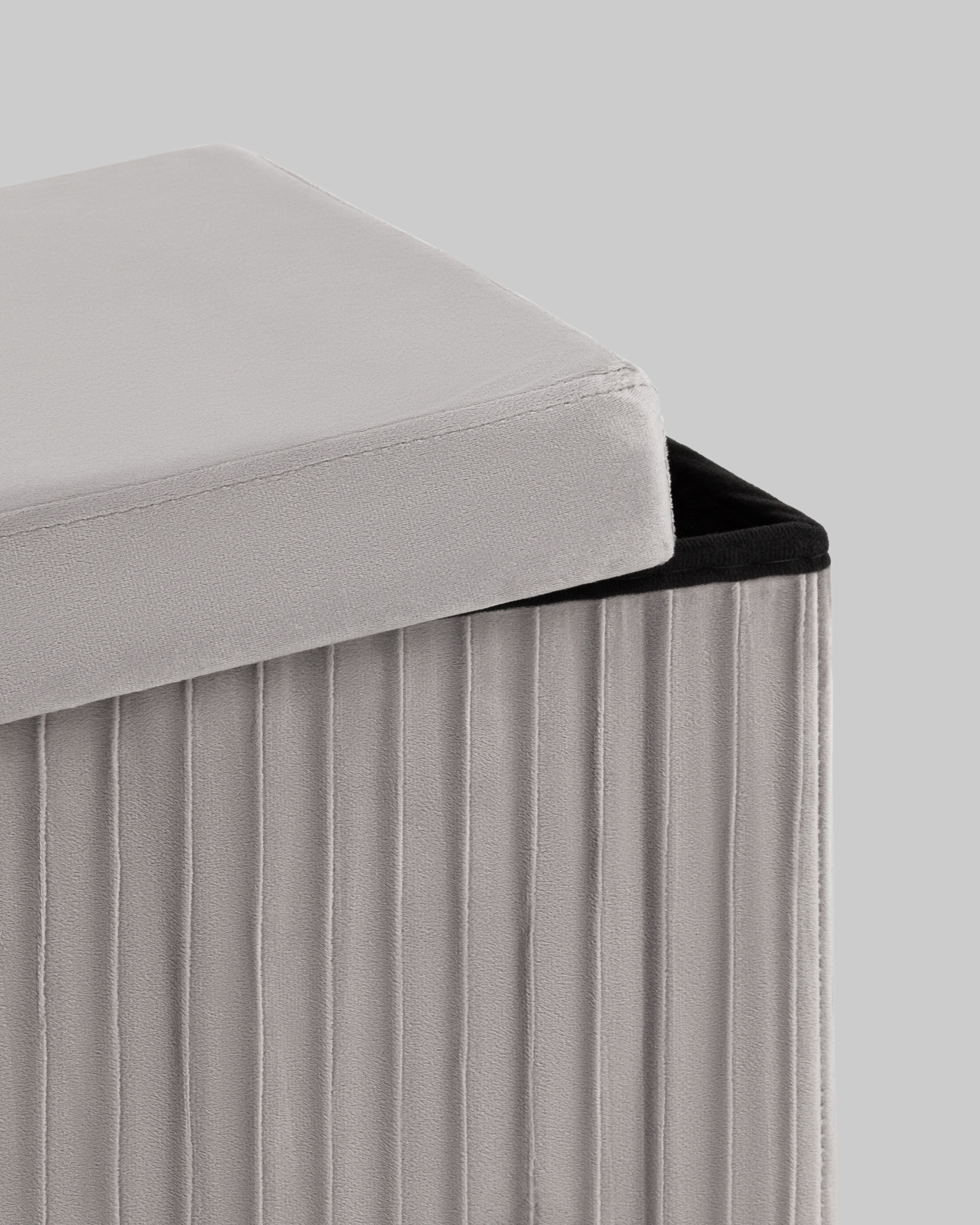 Пуф складной с ящиком Store Square серый — изображение 6