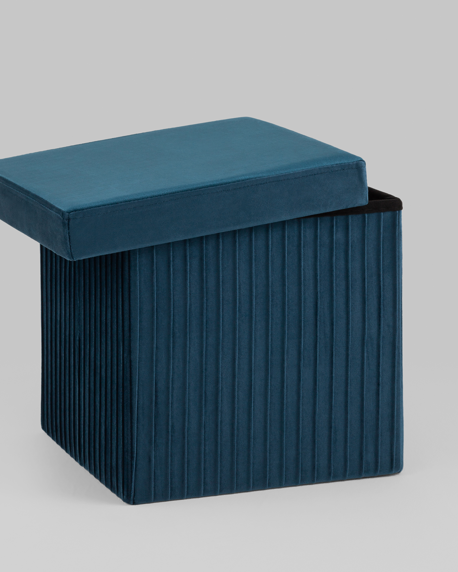 Пуф складной с ящиком Store Square синий — изображение 5