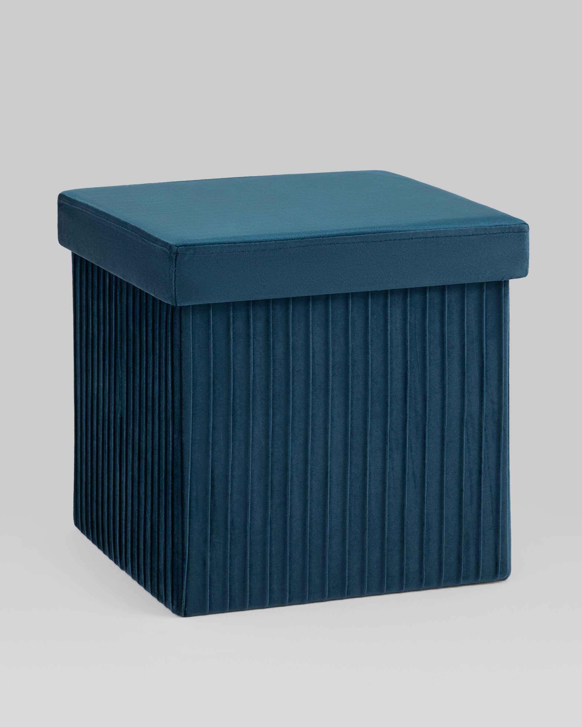 Пуф складной с ящиком Store Square синий — изображение 2