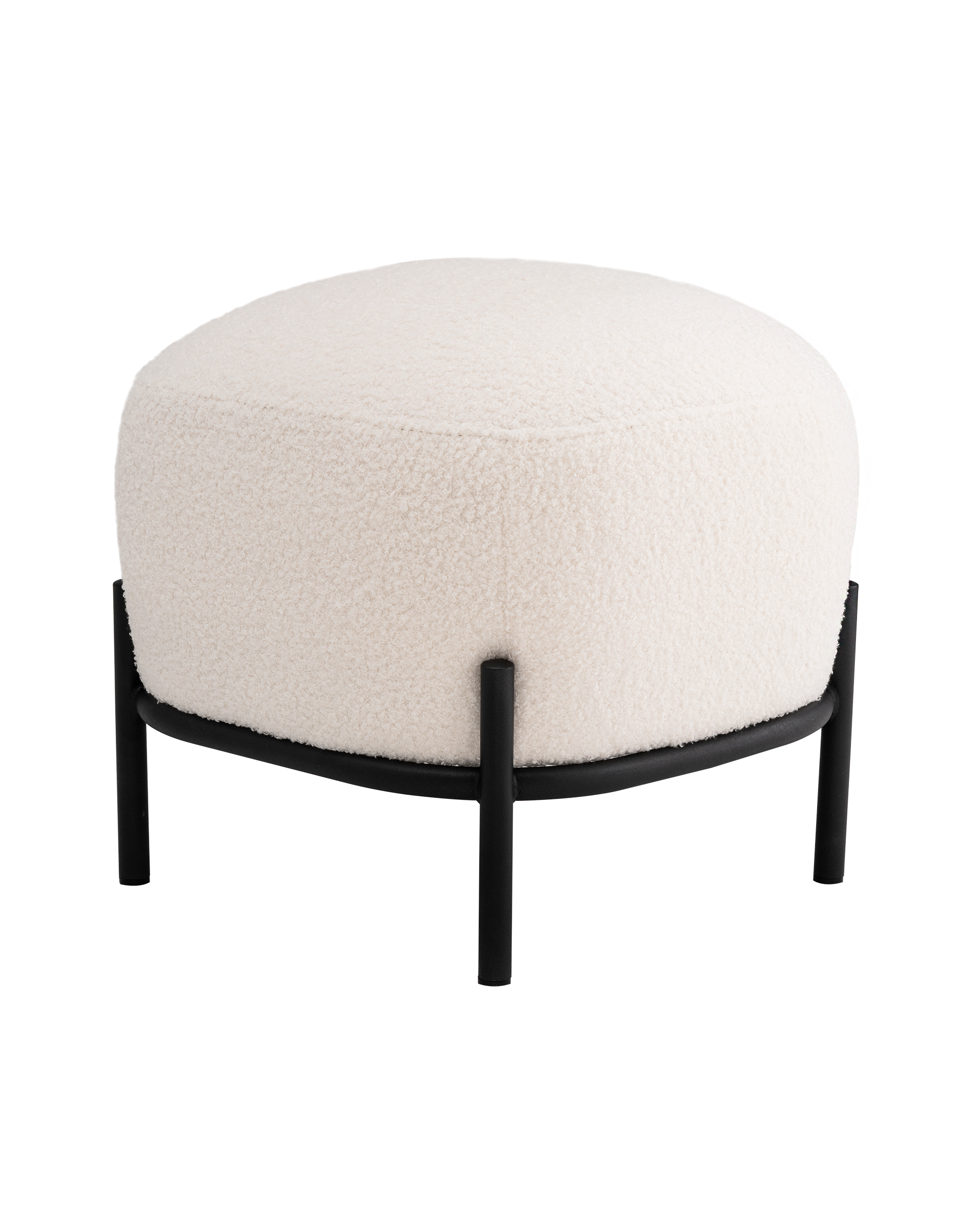 Пуф Стоун букле Fluffy молочный