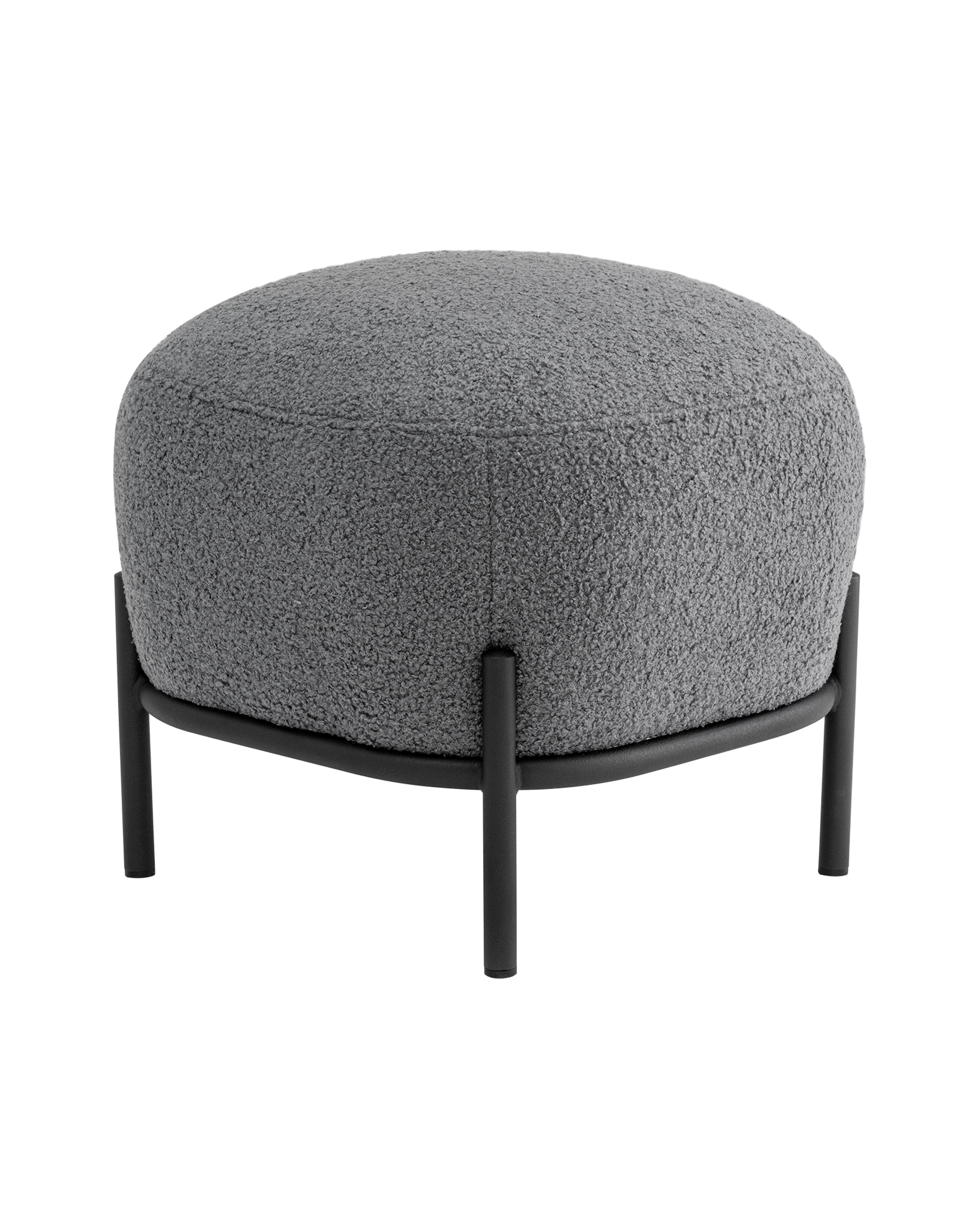 Пуф Стоун букле Fluffy темно-серый