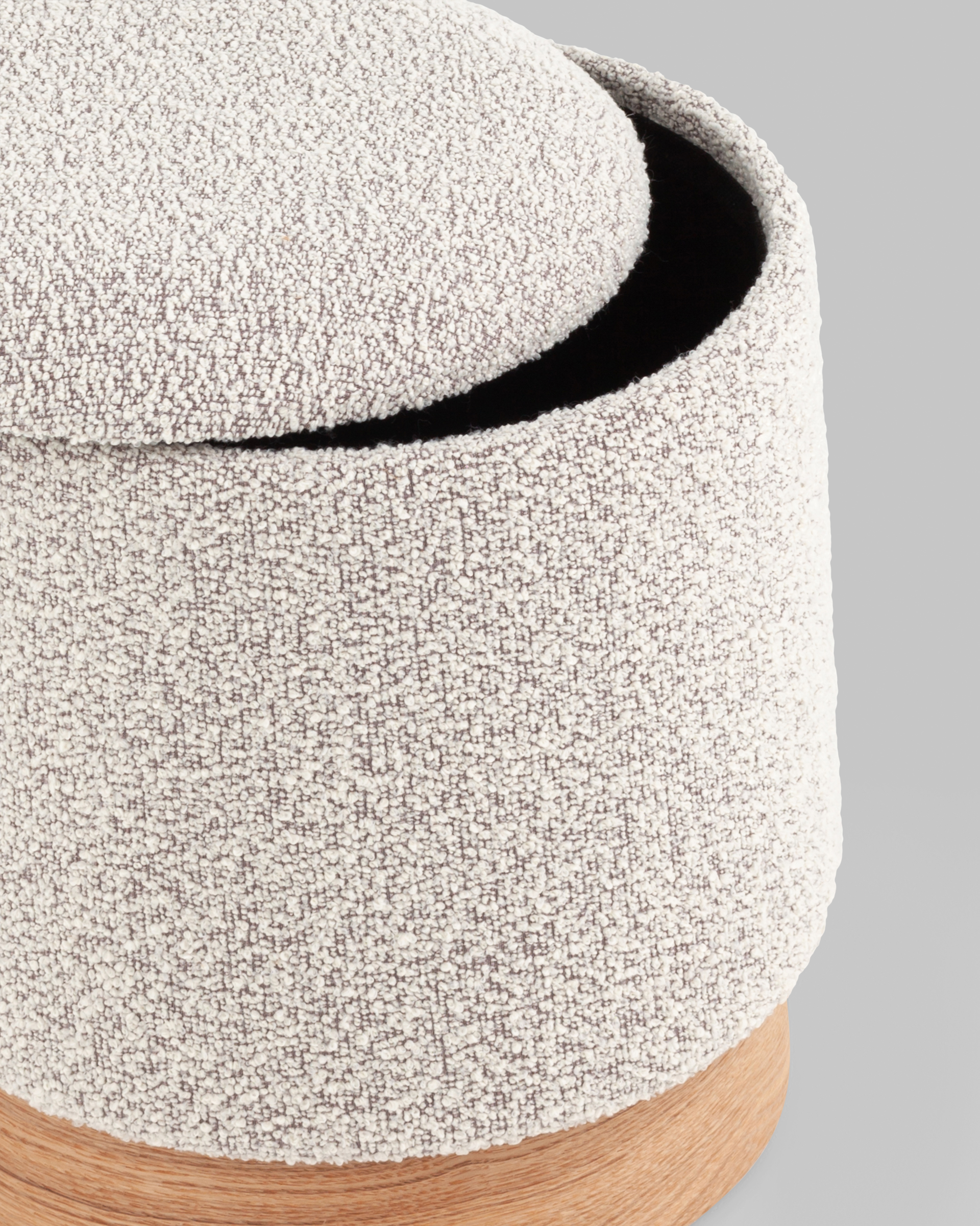 Пуф с ящиком Холли XS букле бежевый — изображение 6