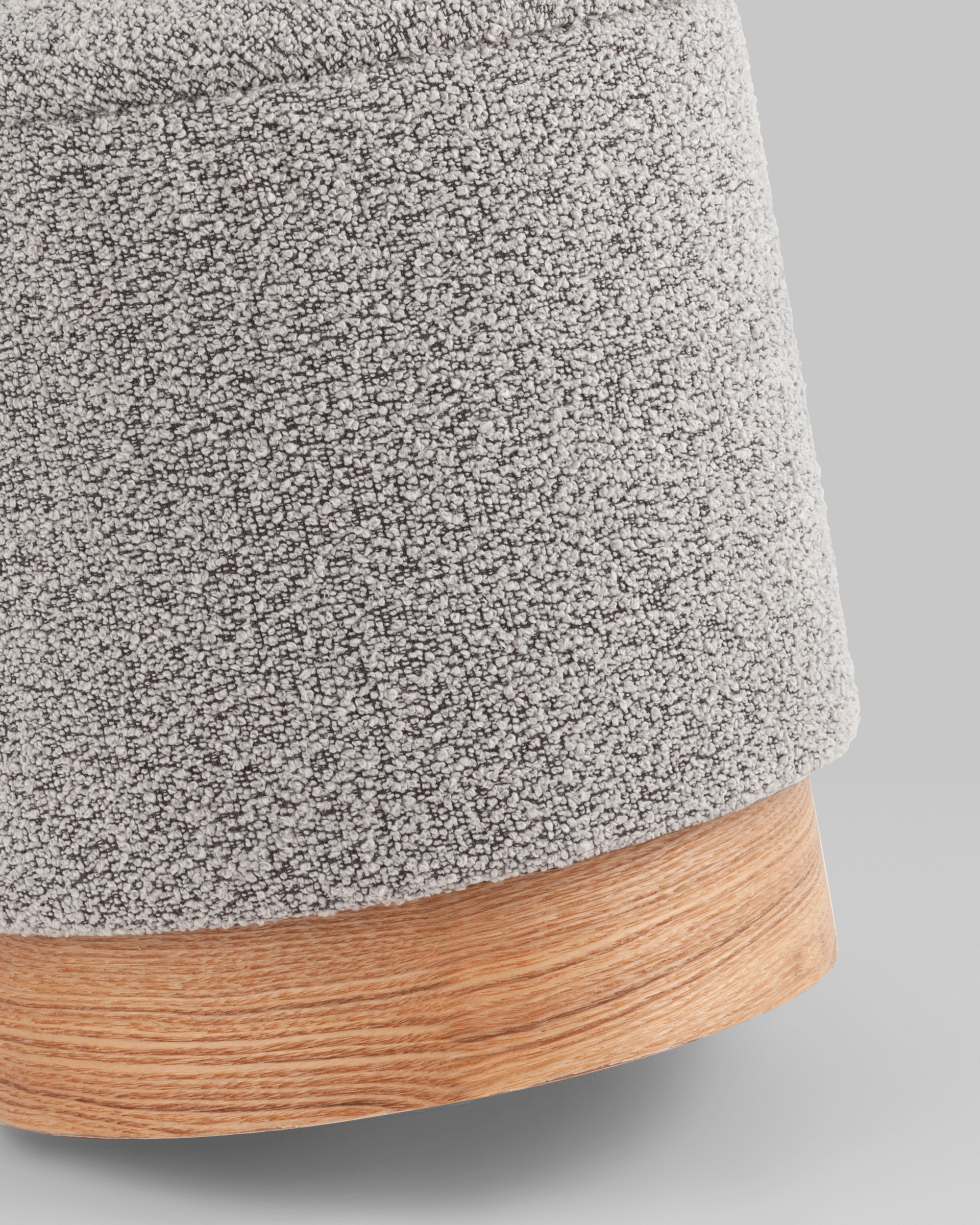 Пуф с ящиком Холли XS букле серый — изображение 6