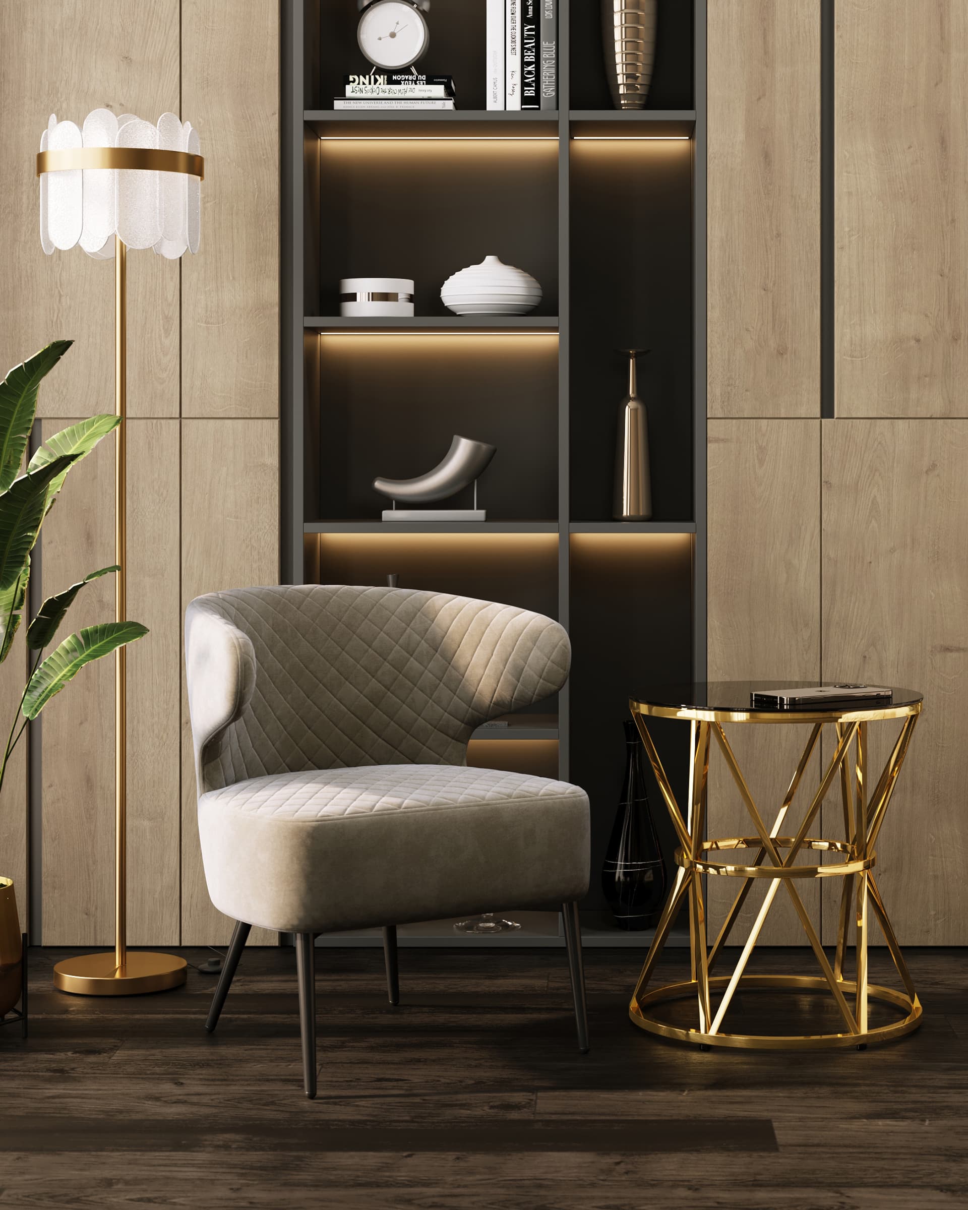 Журнальный стол 50*50 ВИВА золото стекло черное — изображение 3