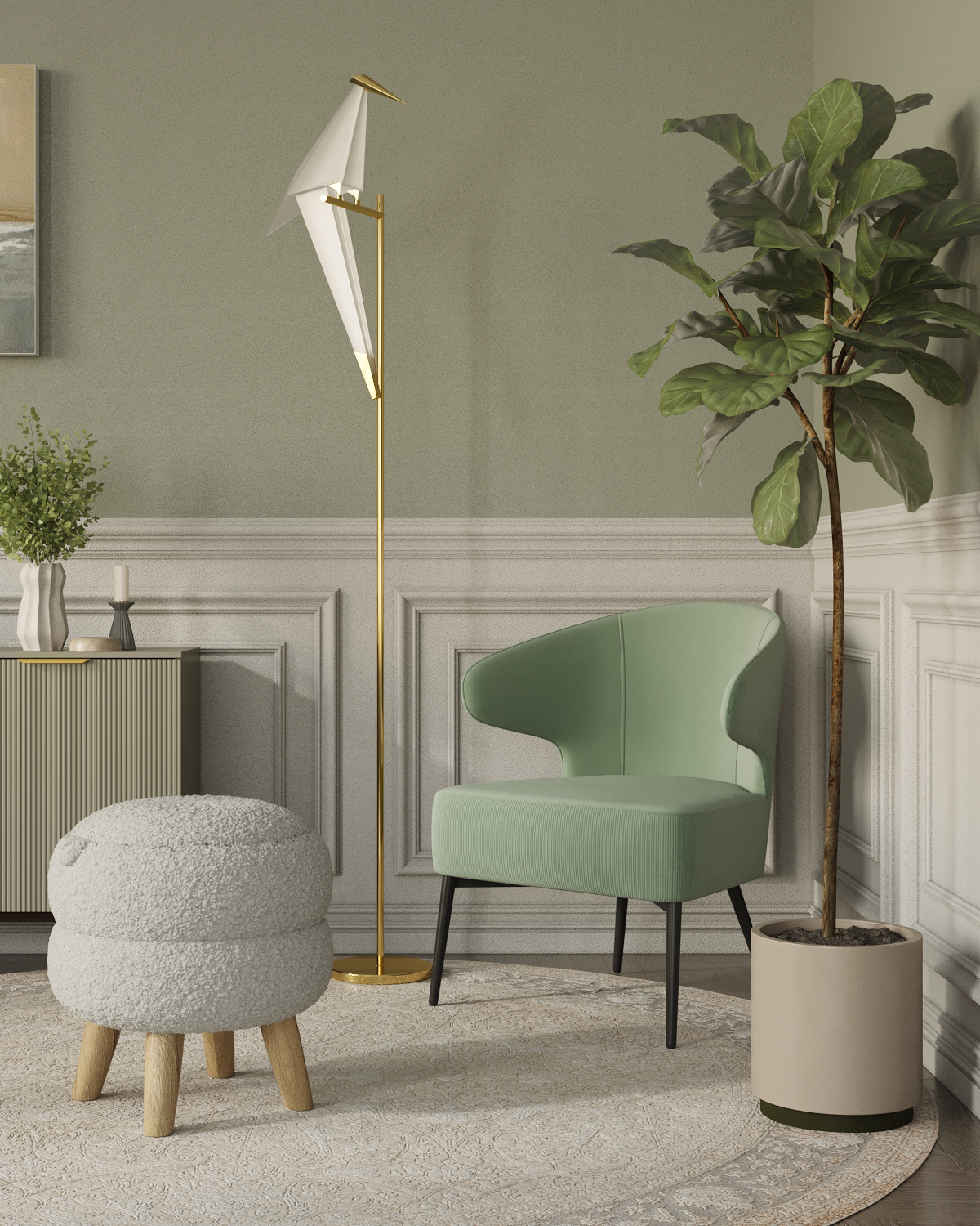 Светодиодный торшер Moderli V3074-1FL origami Birds 1*LED*6W — изображение 3