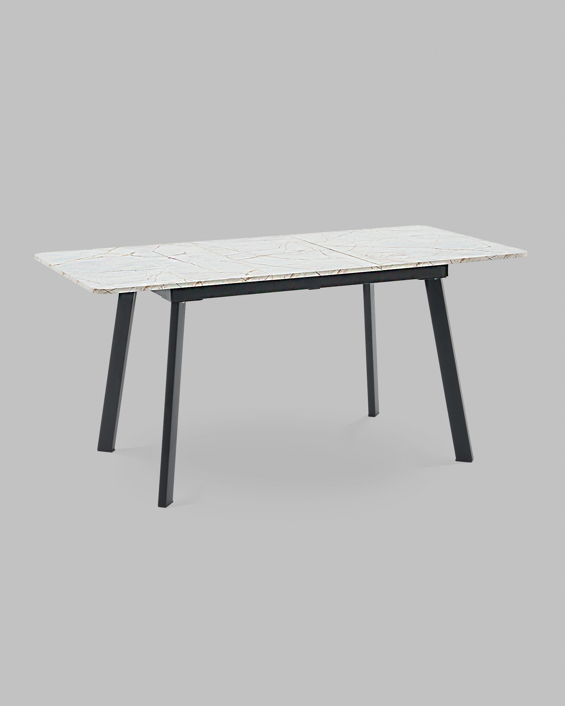 Стол Batu new 120-160/80/76 столешница ЛМДФ азул оникс подстолье металл черный — изображение 4