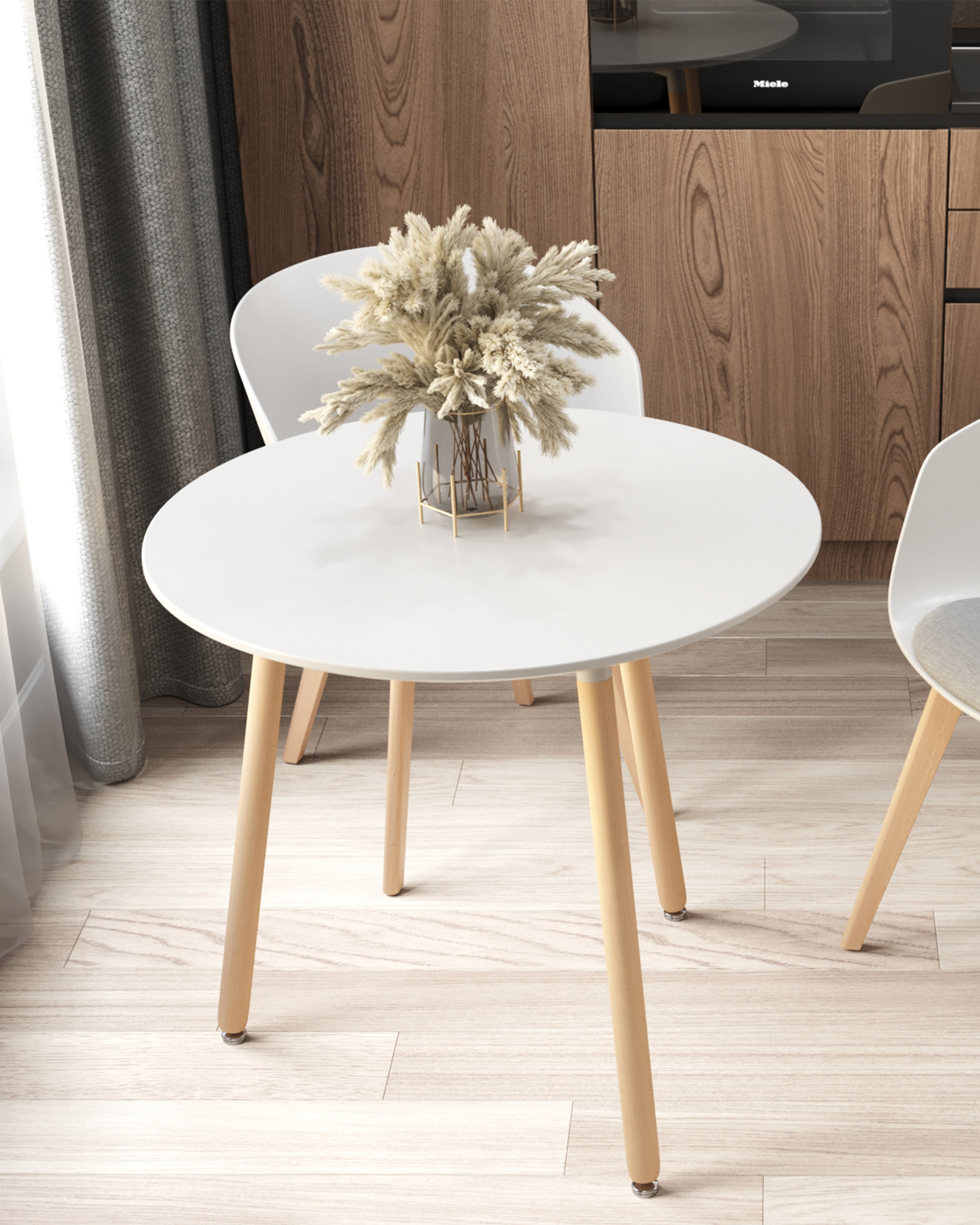 Стол круглый EAMES DST NEW D80 белый — изображение 3