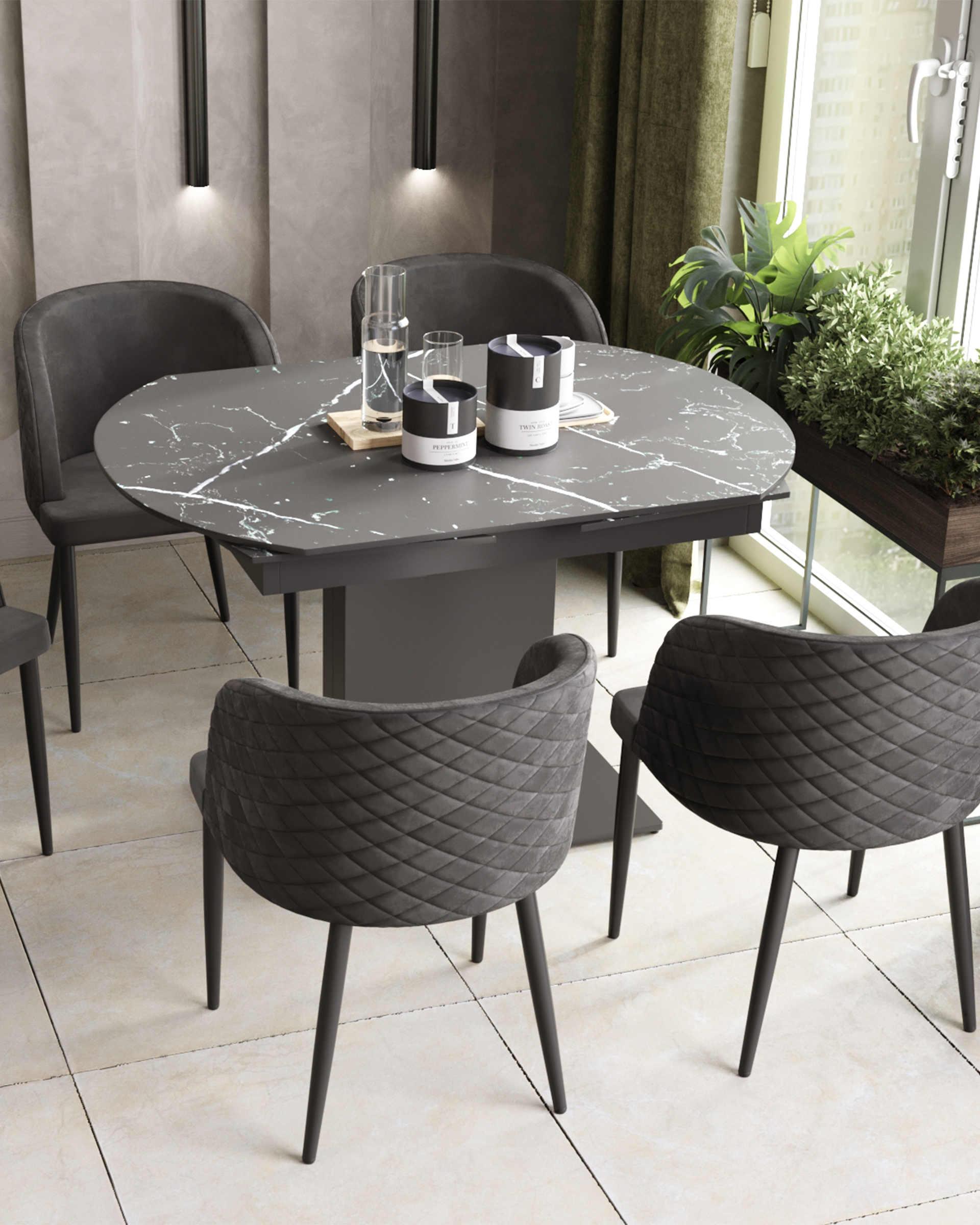 Стул Оскар велюр серый — изображение 4