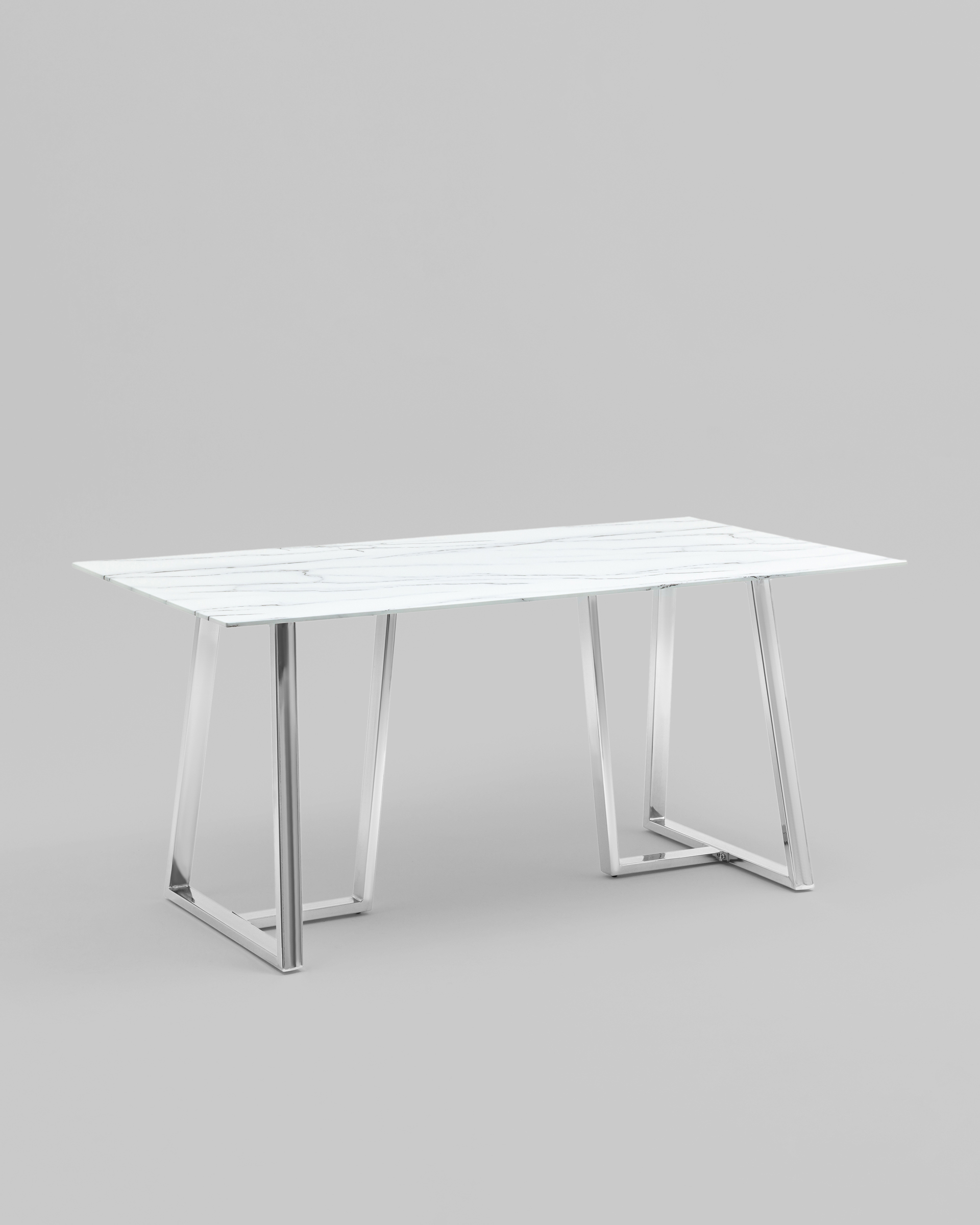 Стол обеденный Даллас 160*90 белый стеклянный — изображение 2