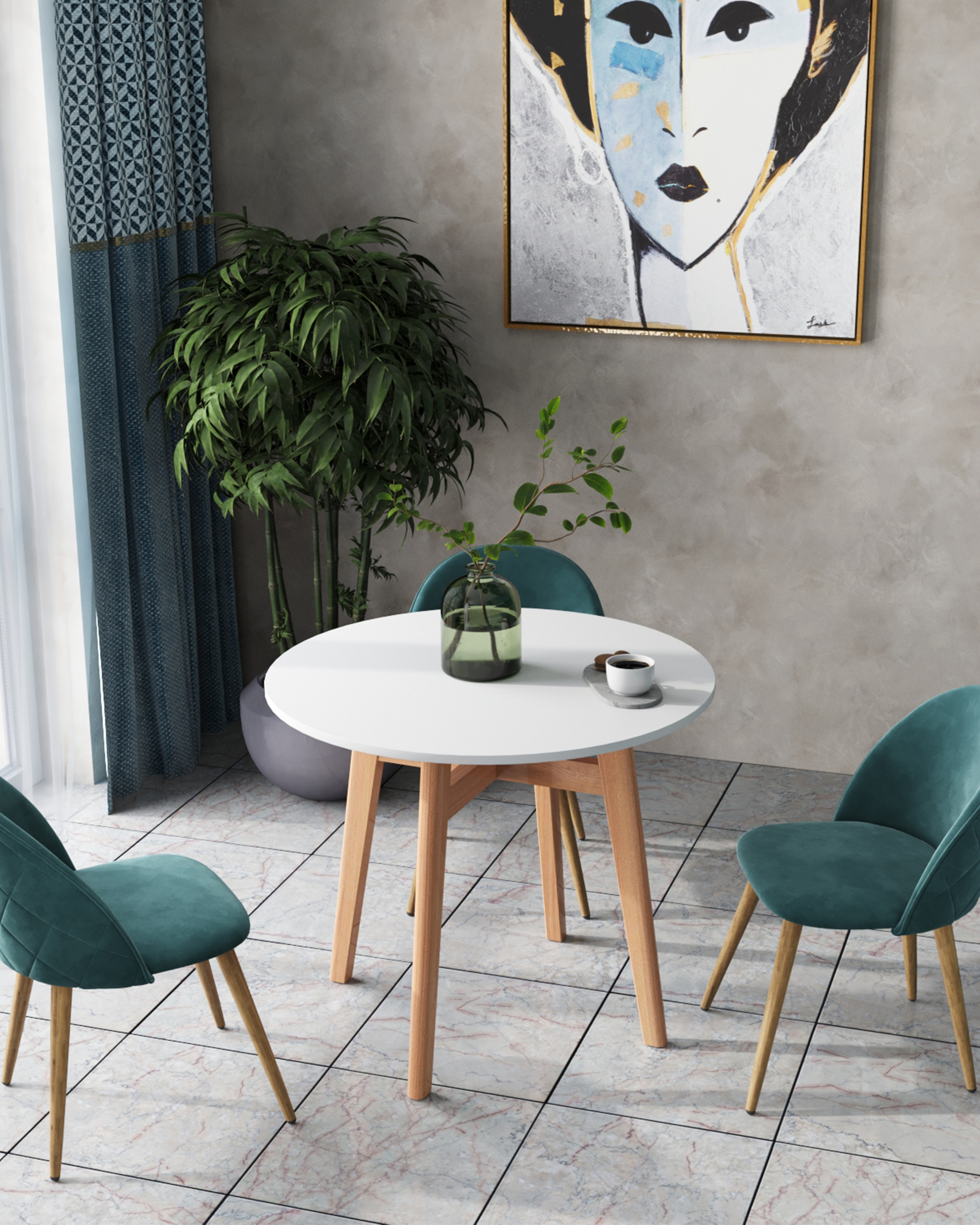 Стол обеденный Target Circle 90*90 белый — изображение 4