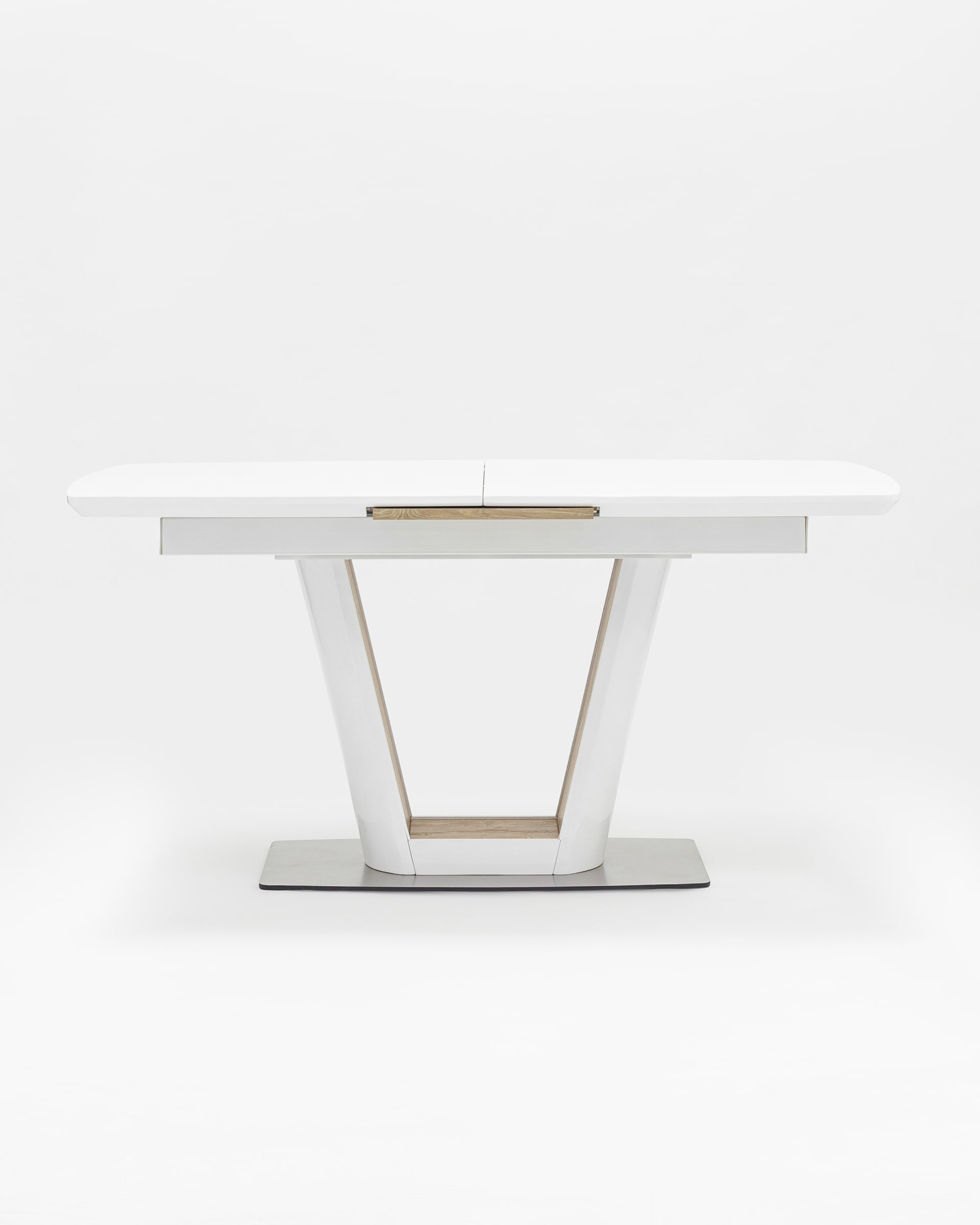 Стол обеденный Атланта раскладной 160-200*90 глянцевый белый — изображение 4