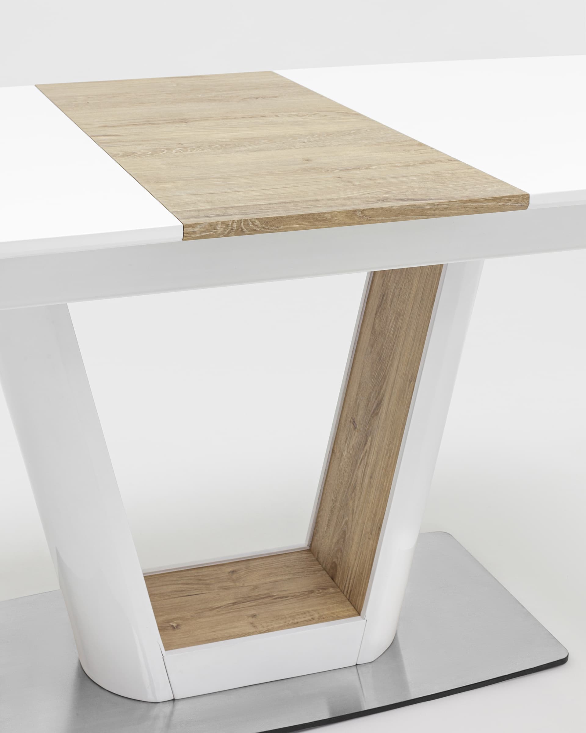 Стол обеденный Атланта раскладной 160-200*90 глянцевый белый — изображение 6