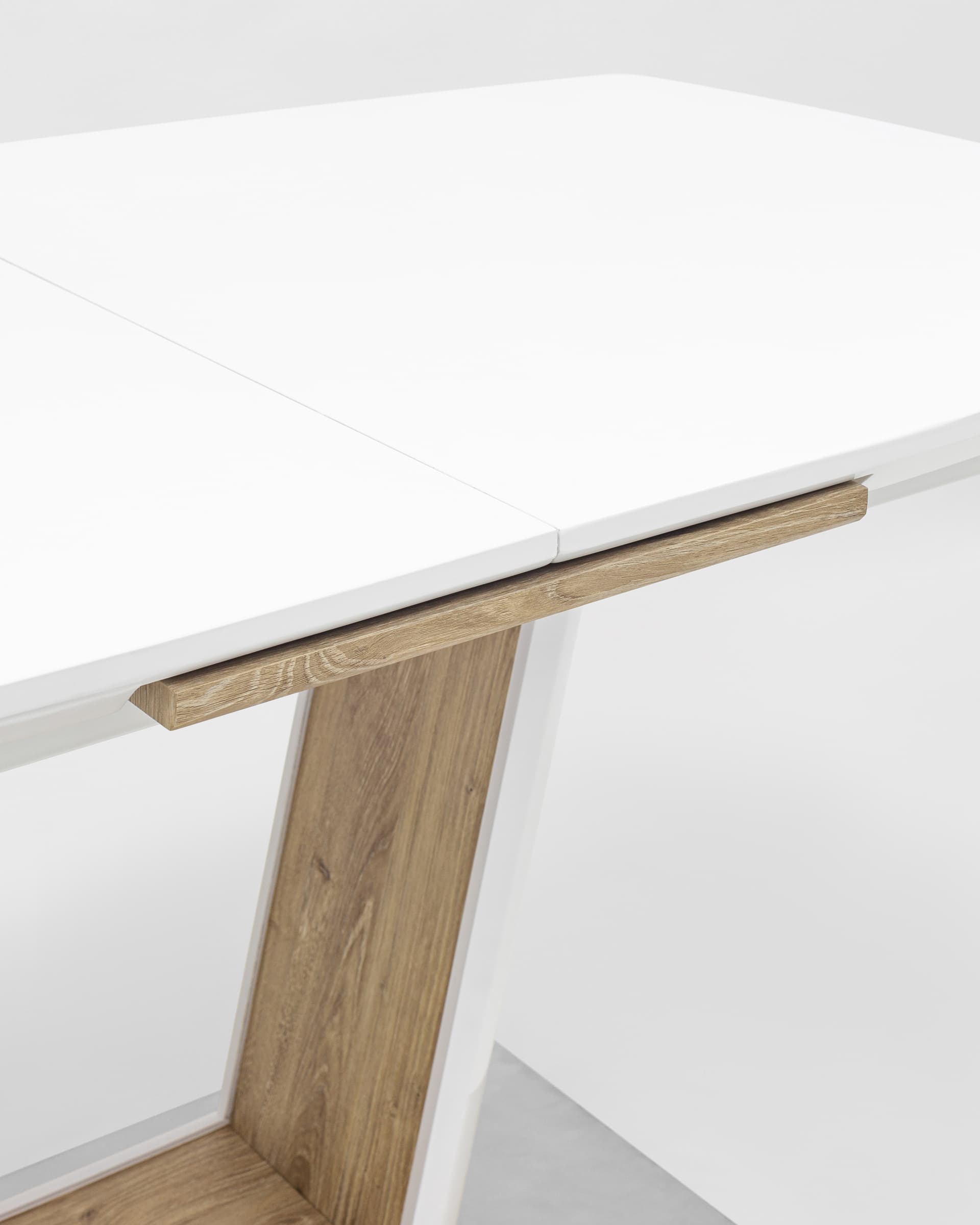 Стол обеденный Атланта раскладной 160-200*90 глянцевый белый — изображение 8