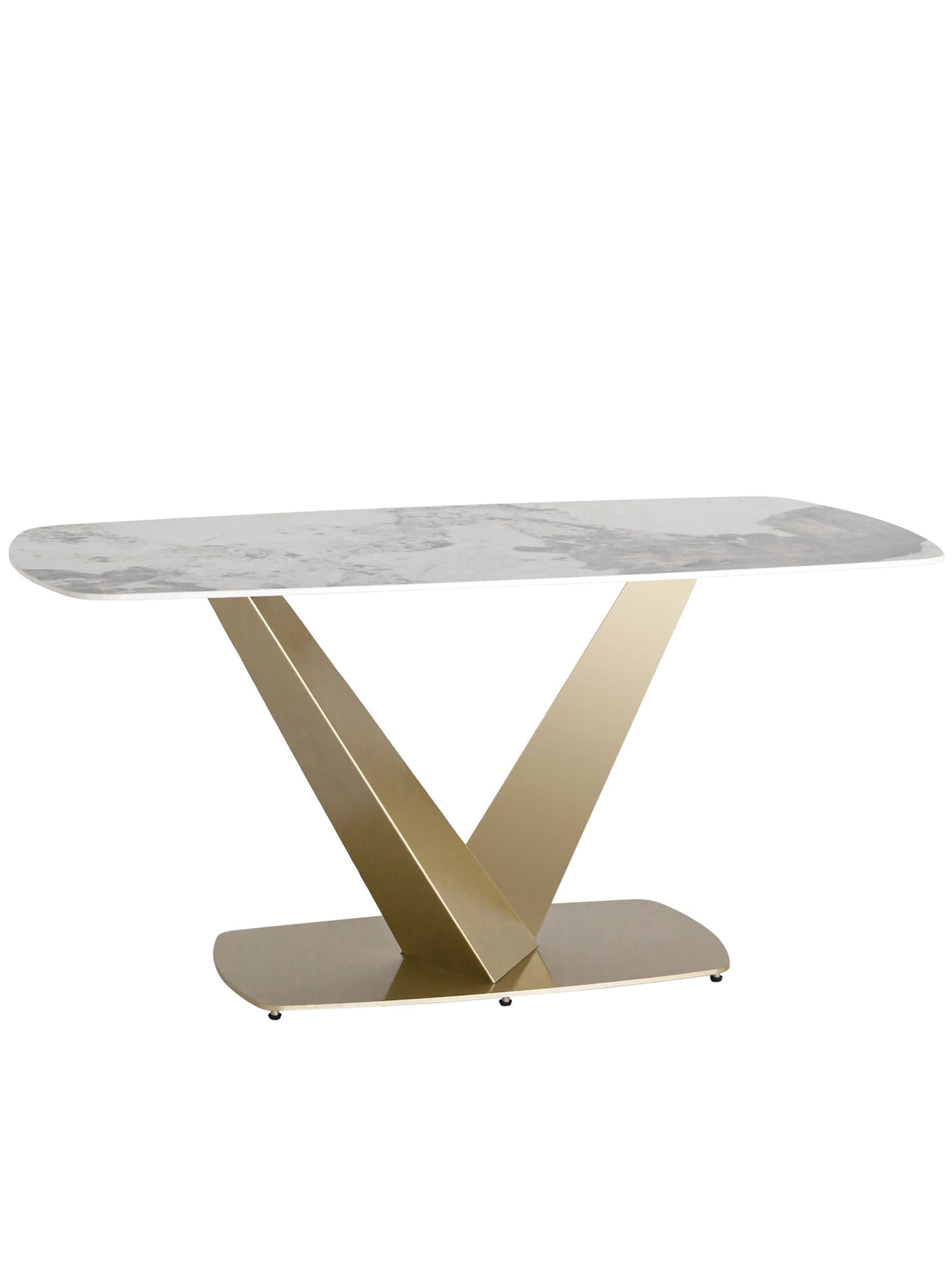 Стол обеденный Аврора 160*90 керамика светлая