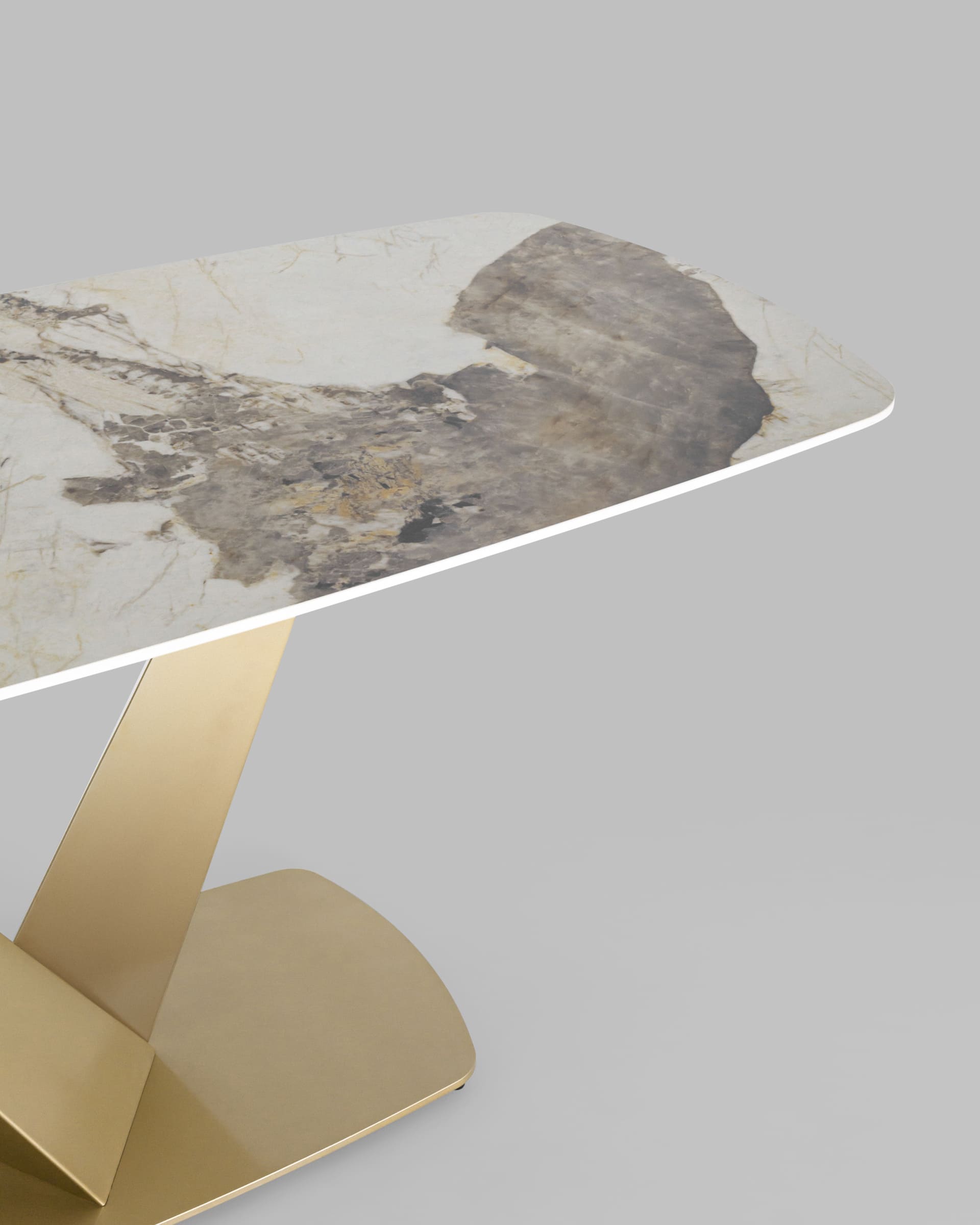 Стол обеденный Аврора 180*90 керамика светлая — изображение 9