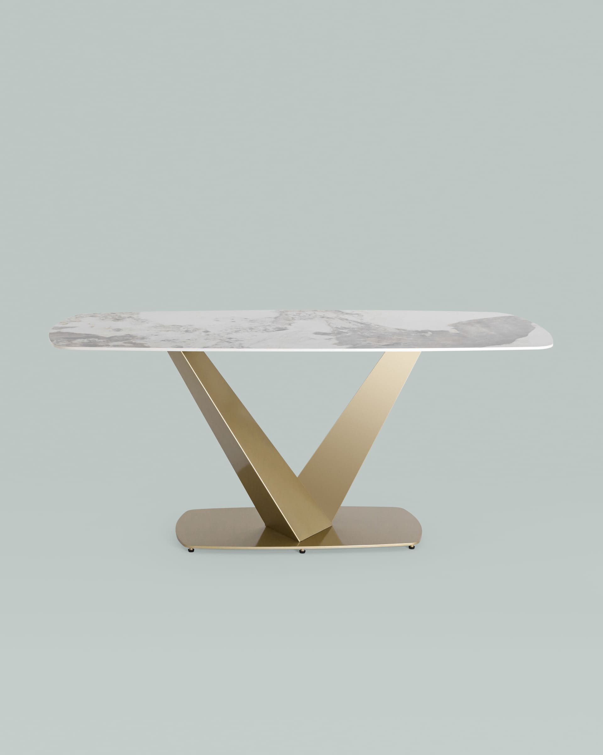 Стол обеденный Аврора 180*90 керамика светлая — изображение 7