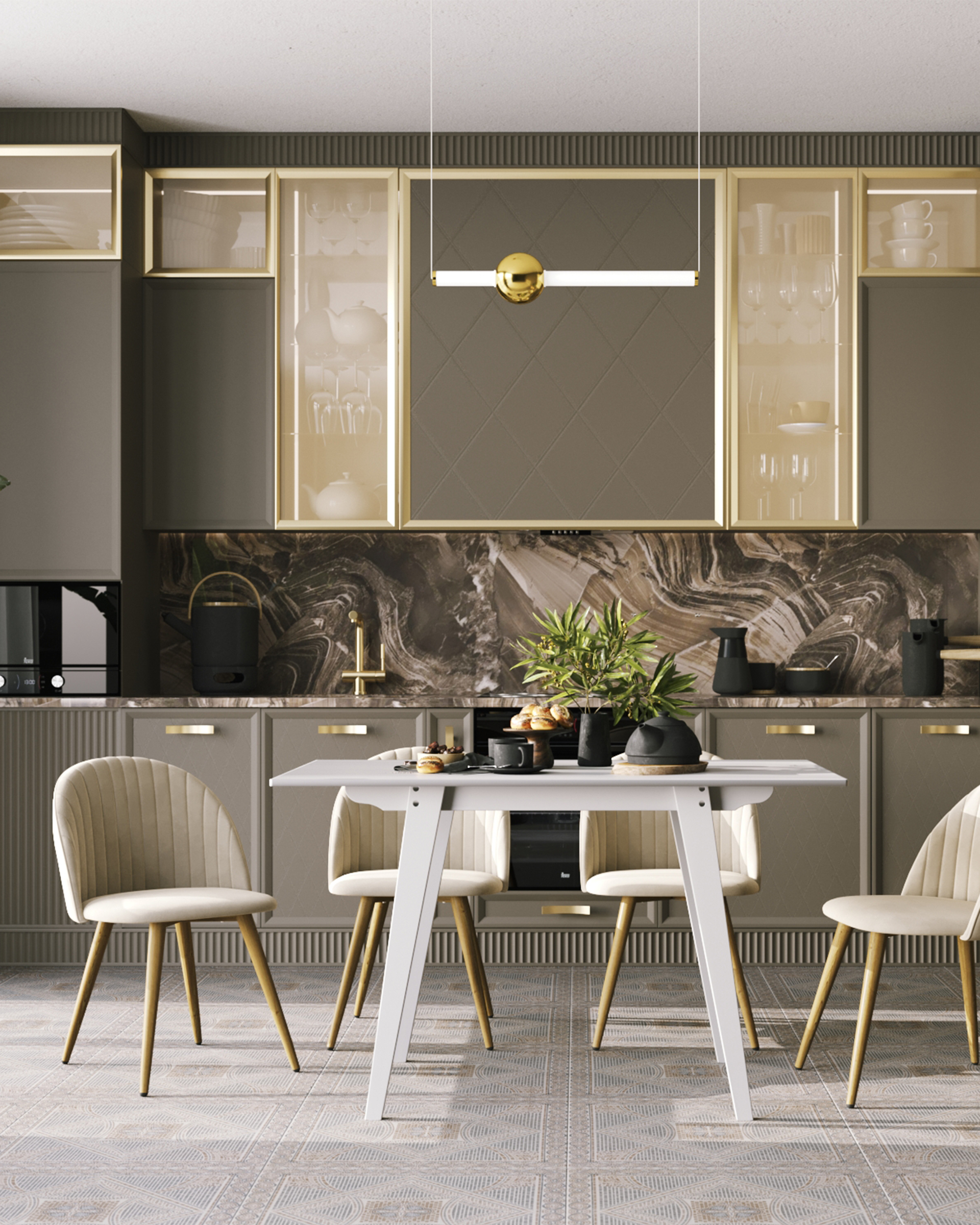 Стол обеденный GUDI 120*75 белый — изображение 4