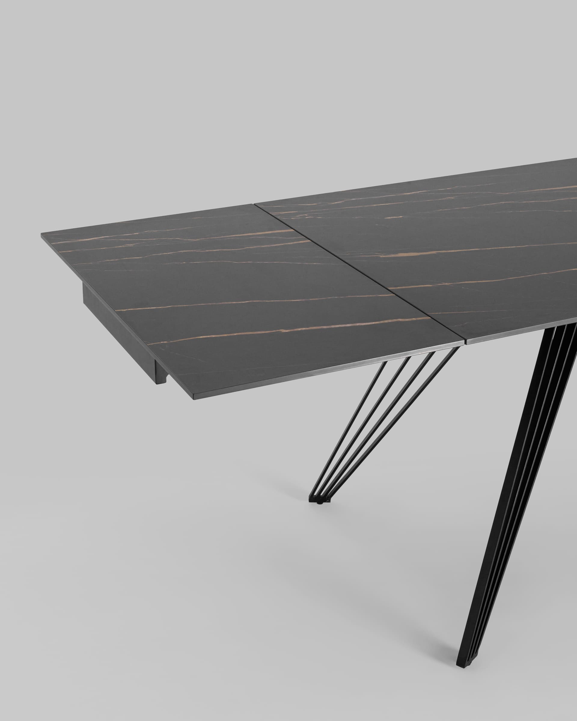 Стол обеденный Пандора раскладной 180-280*90 керамика темная — изображение 9
