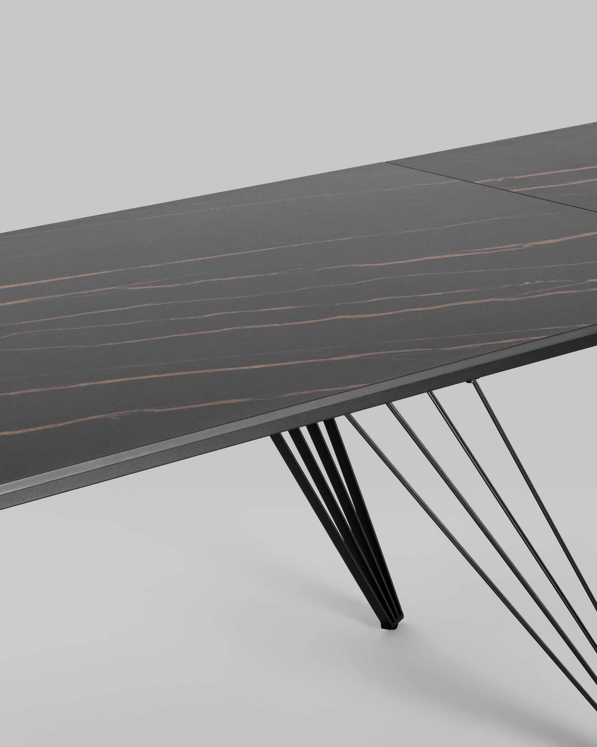 Стол обеденный Пандора раскладной 180-280*90 керамика темная — изображение 10