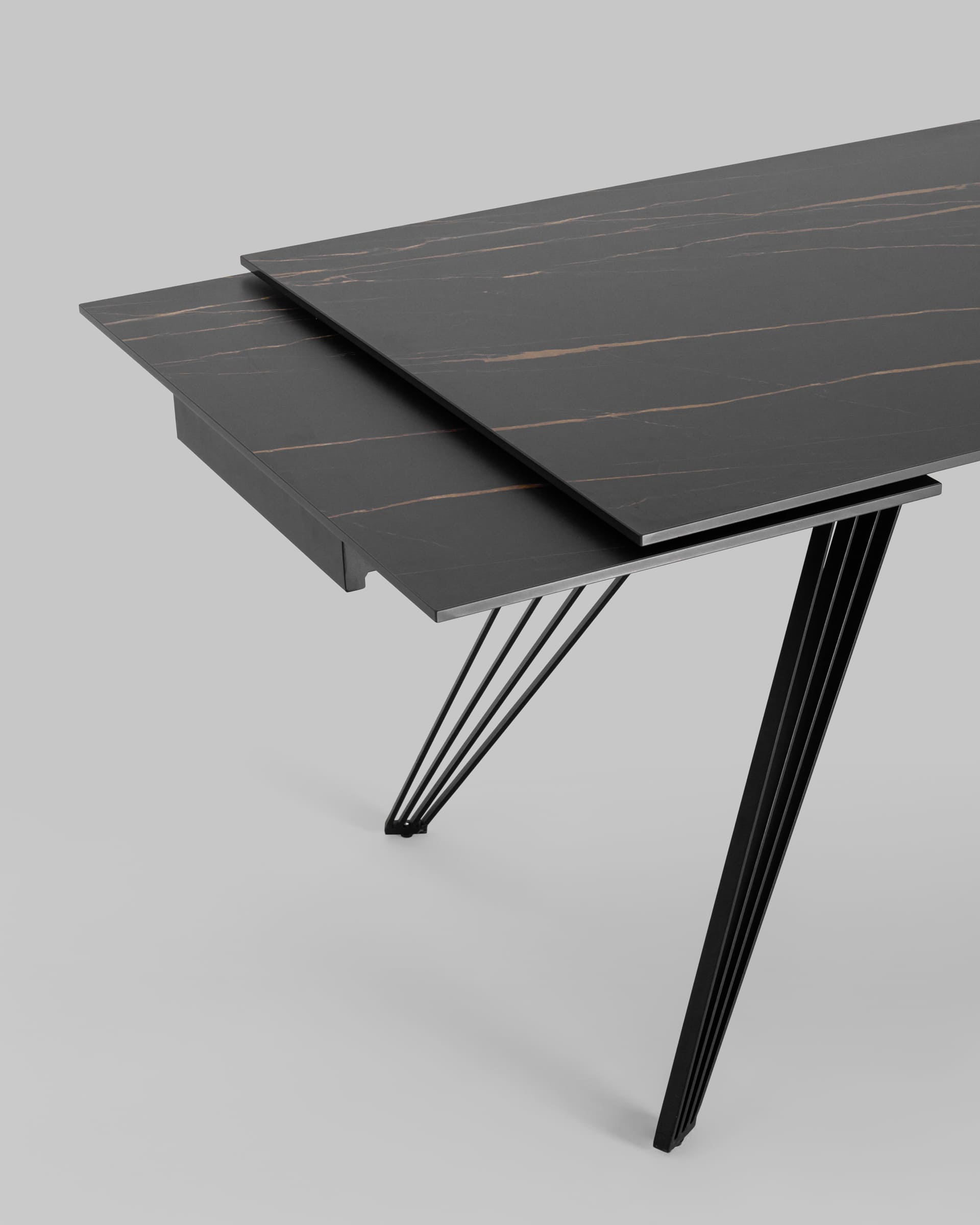 Стол обеденный Пандора раскладной 180-280*90 керамика темная — изображение 8