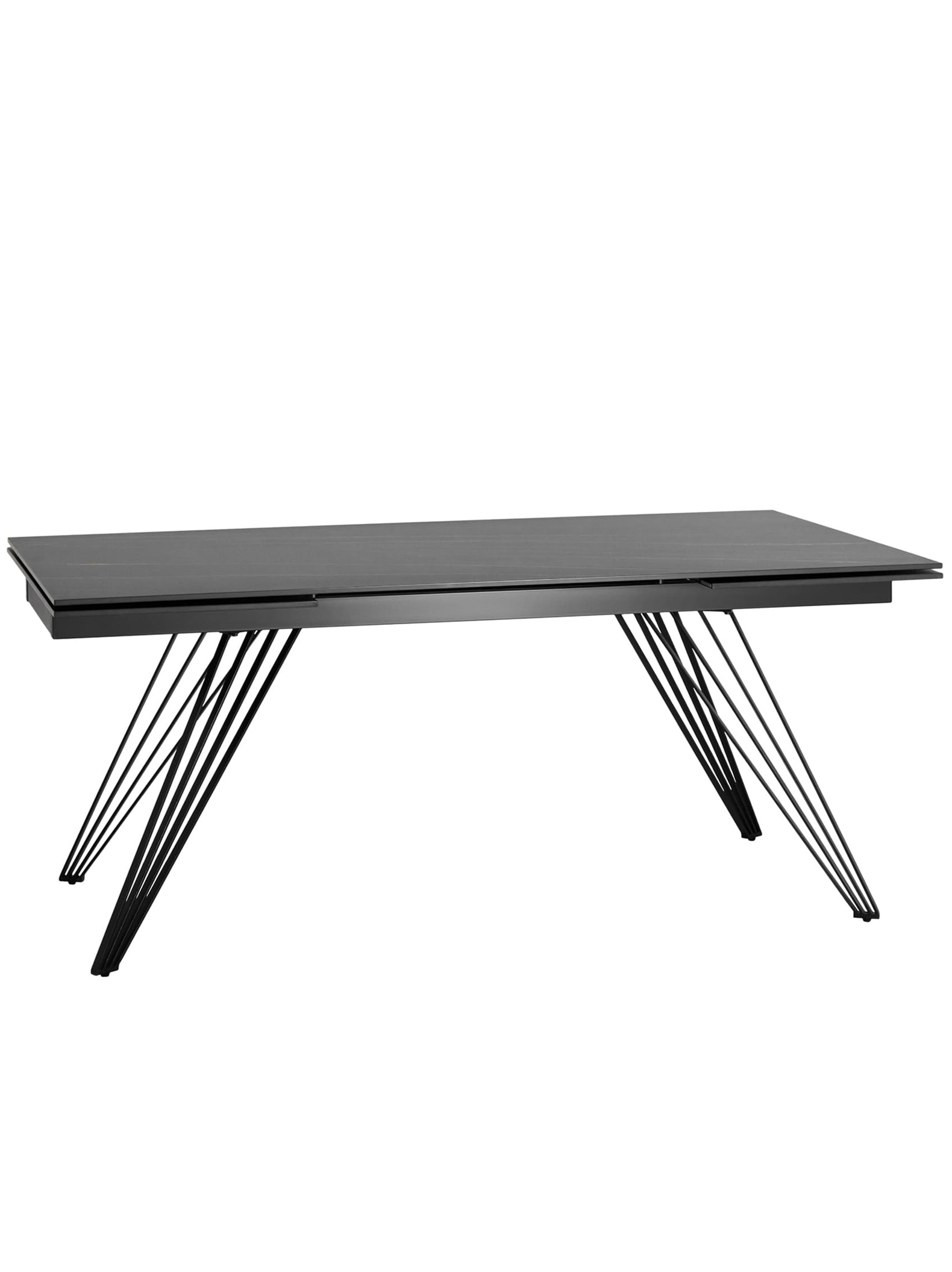 Стол обеденный Пандора раскладной 180-280*90 керамика темная