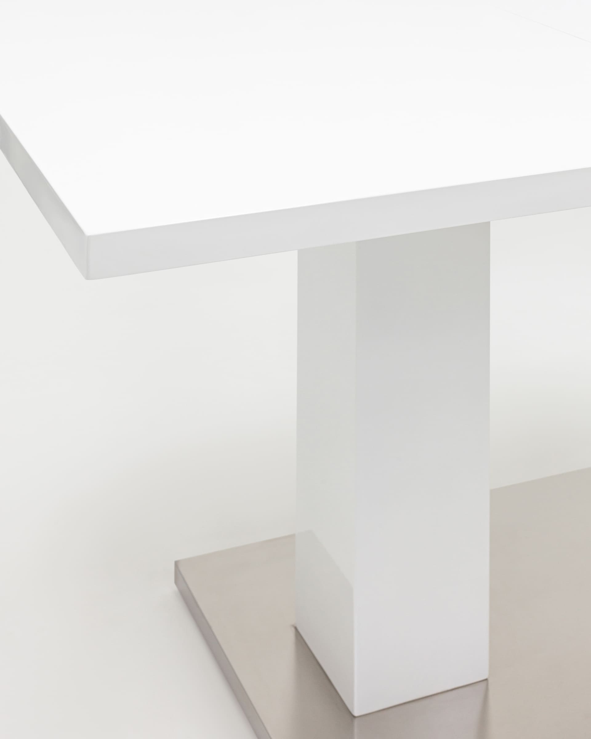 Стол обеденный Сиэтл раскладной 140-180*90 глянцевый белый — изображение 8