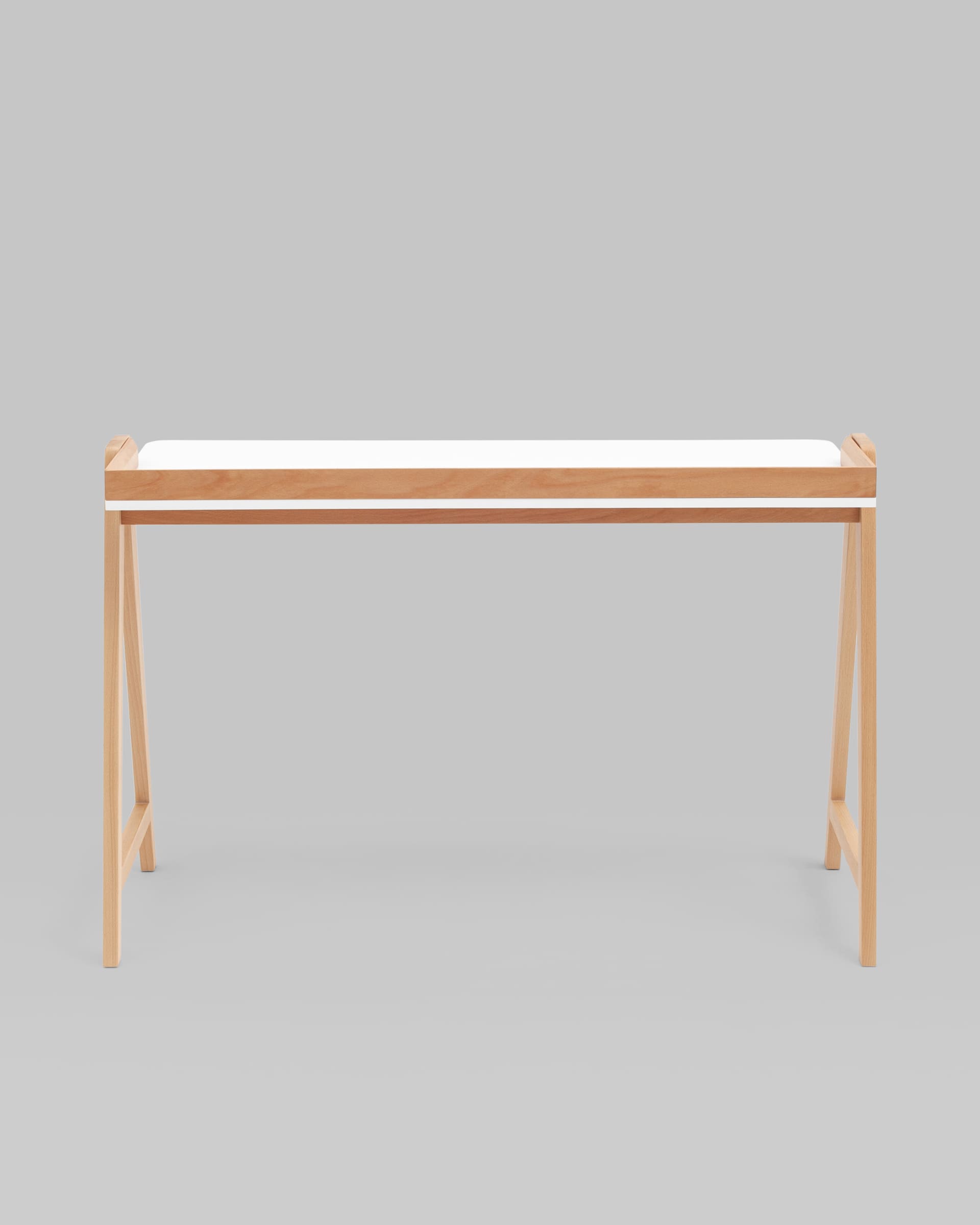 Стол письменный Pyramid 118*53 белый/светлое дерево — изображение 9