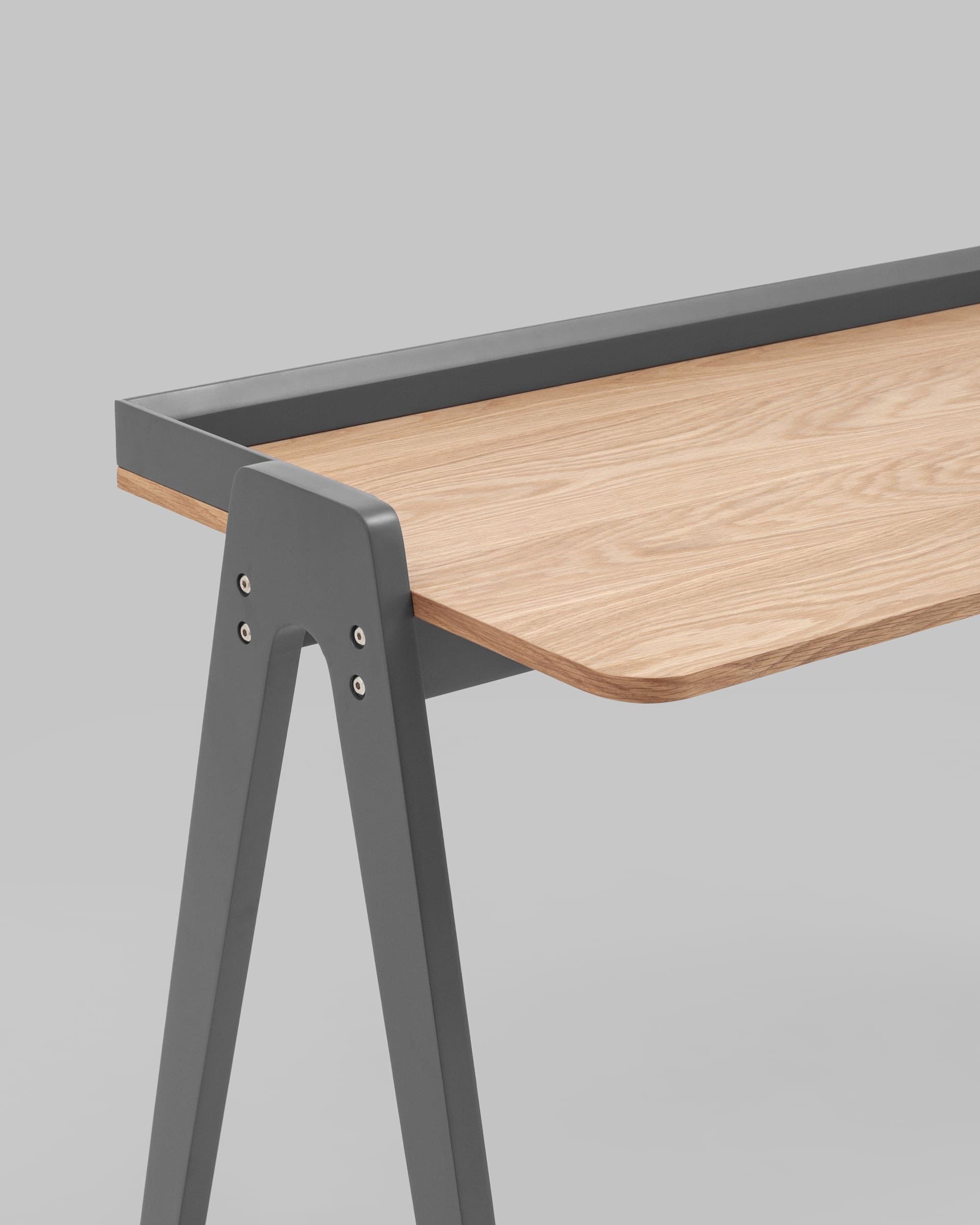 Стол письменный Pyramid 118*53 светлое дерево/серый — изображение 10