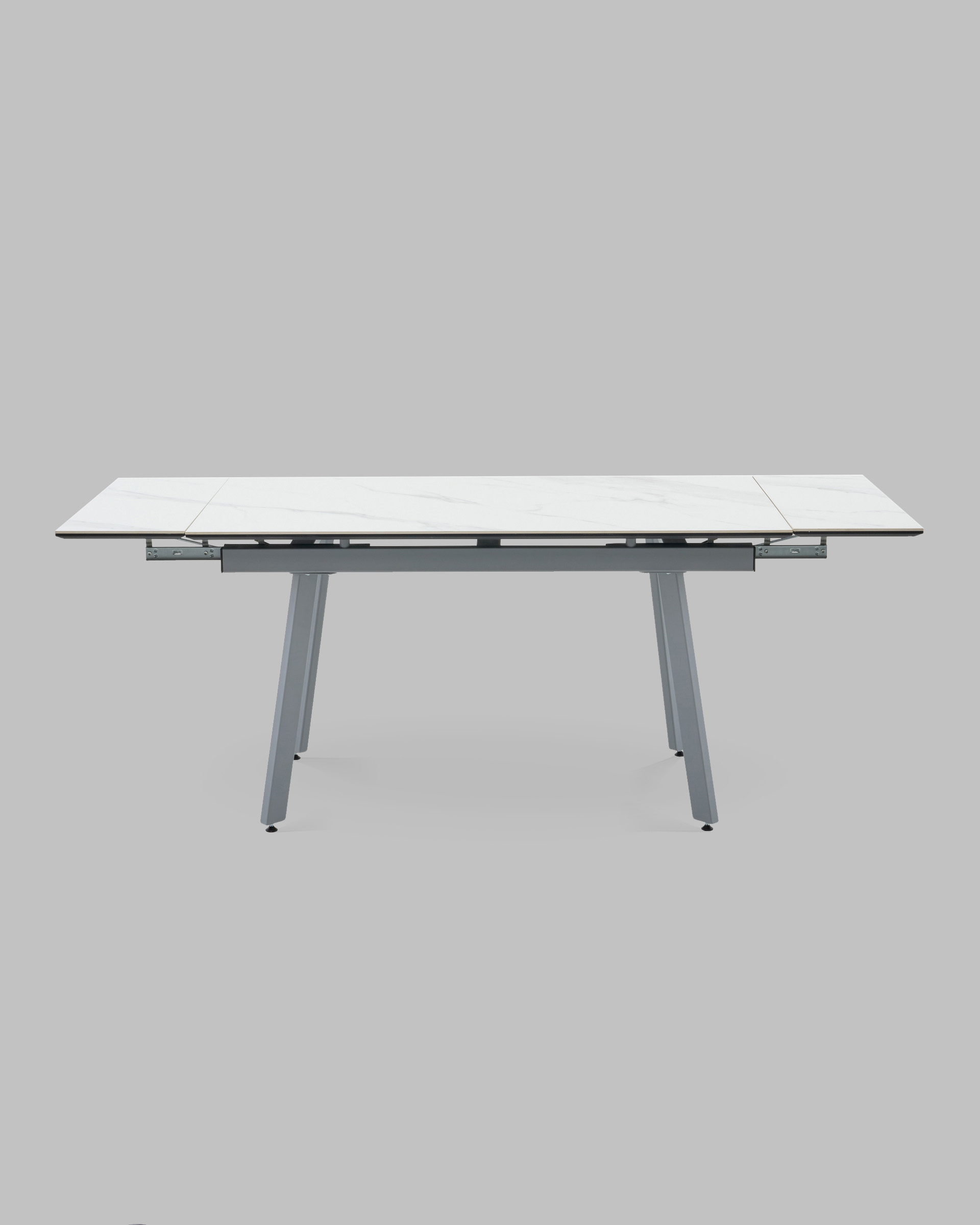 Стол Тайл 140-200/85/75 столешница Snow white подстолье металл серый — изображение 4