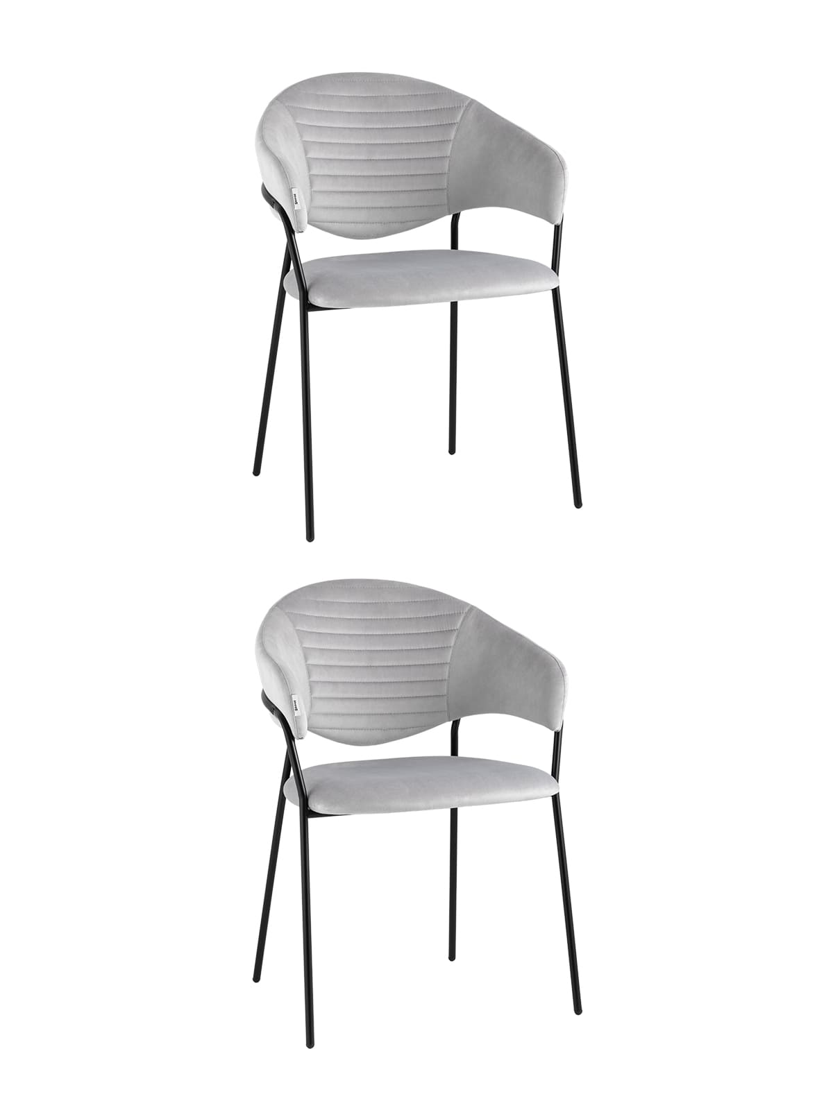 Стул Алексис велюр серый 2 шт