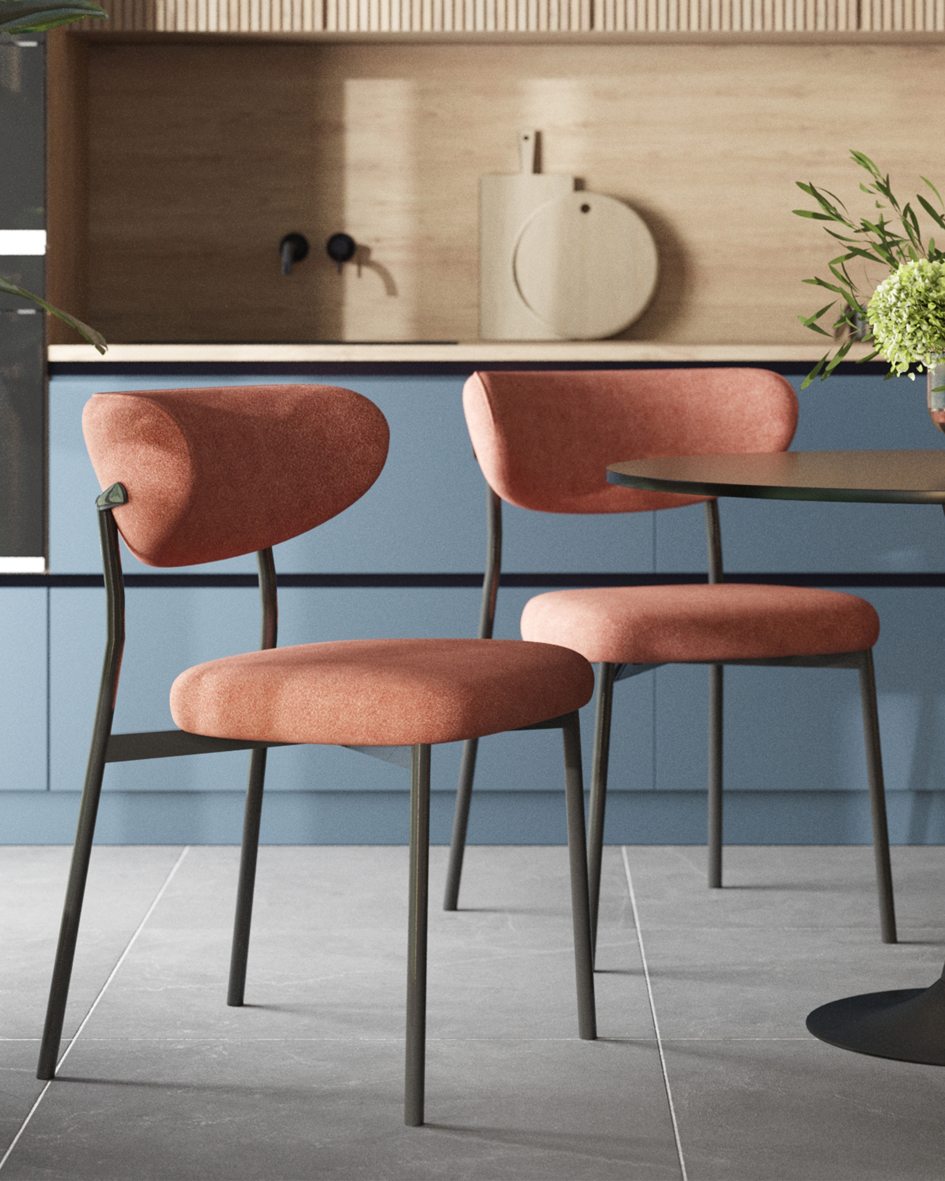 Стул обеденный Ayla коралловый — изображение 3