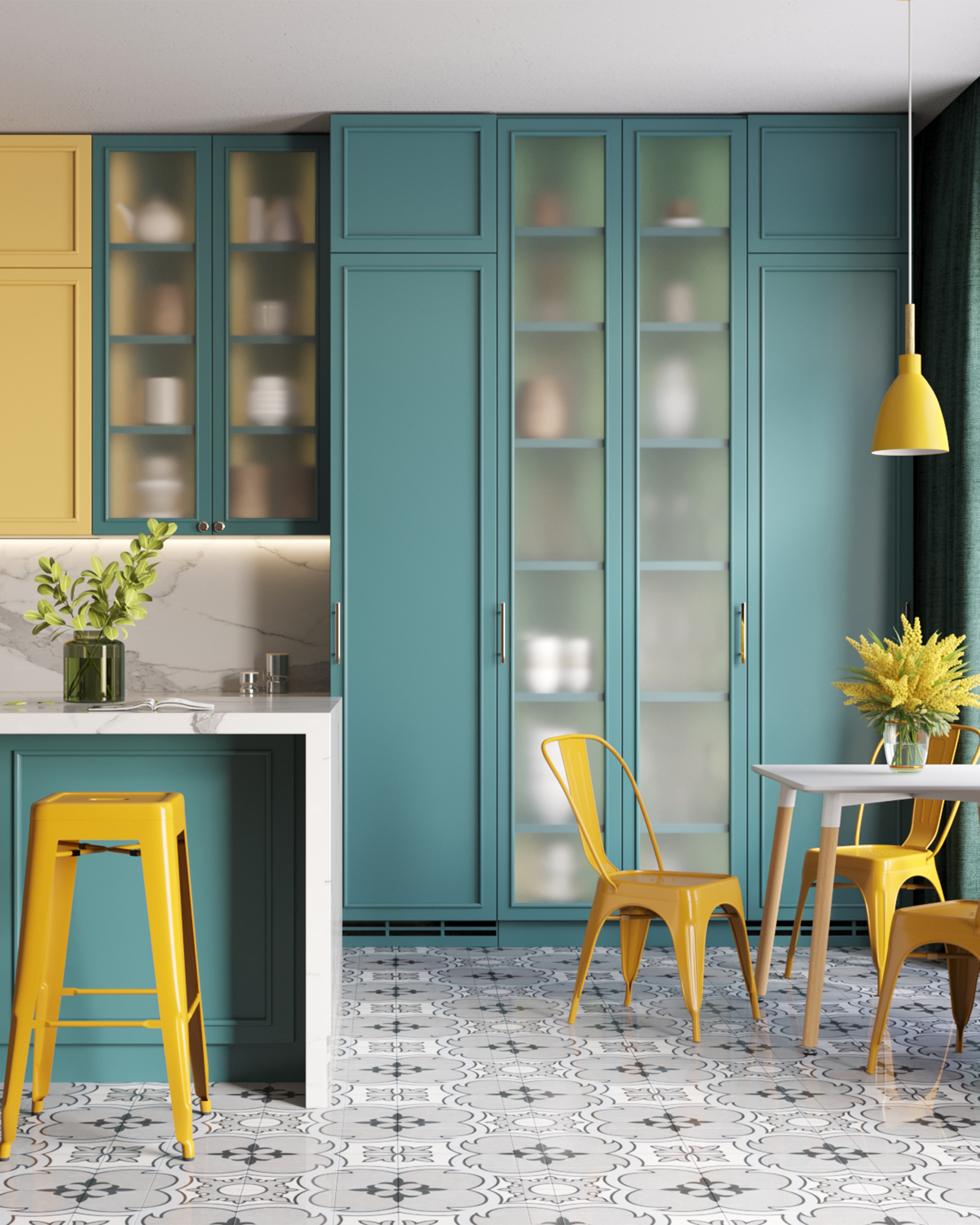 Стул TOLIX желтый глянцевый — изображение 3