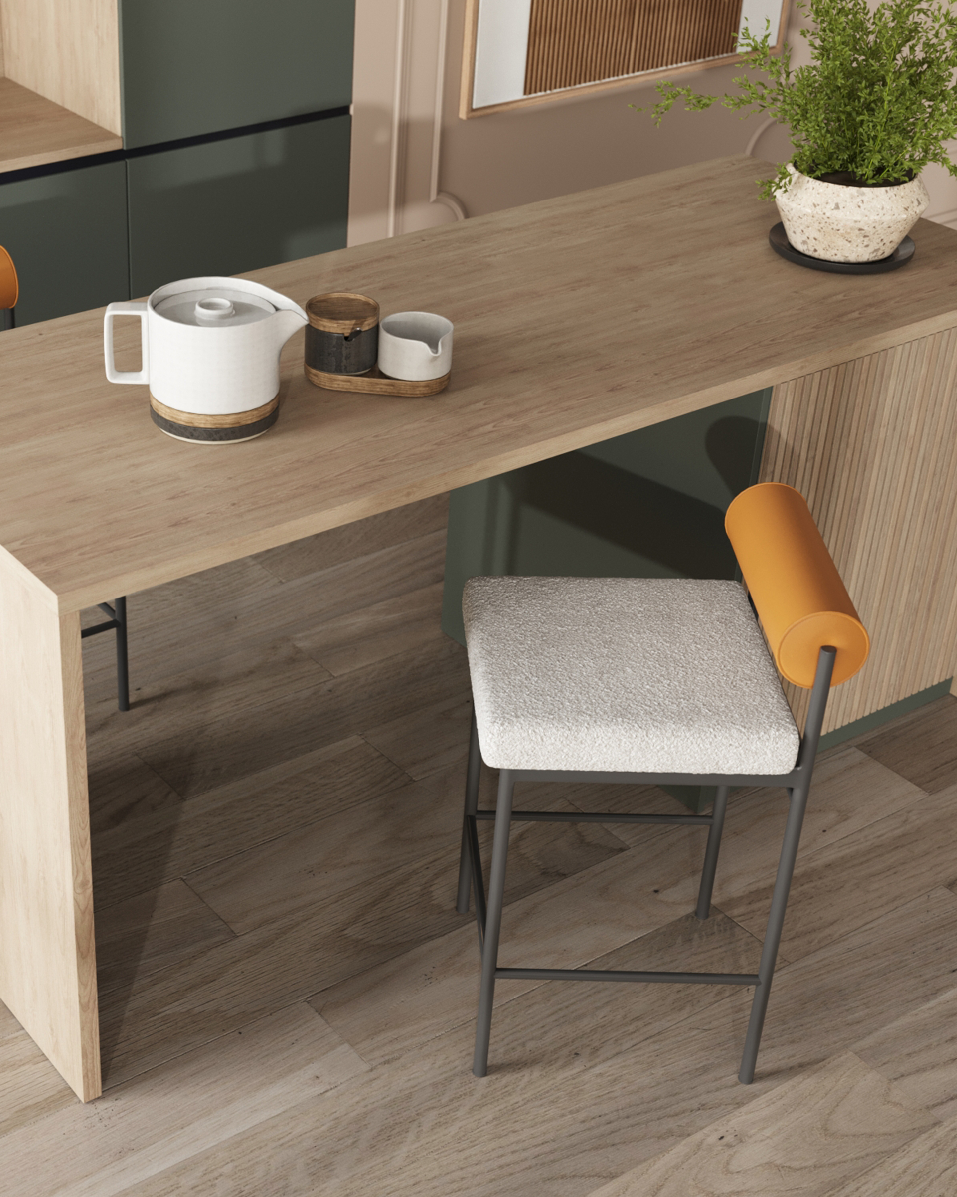 Стул полубарный Балла бежевый — изображение 3